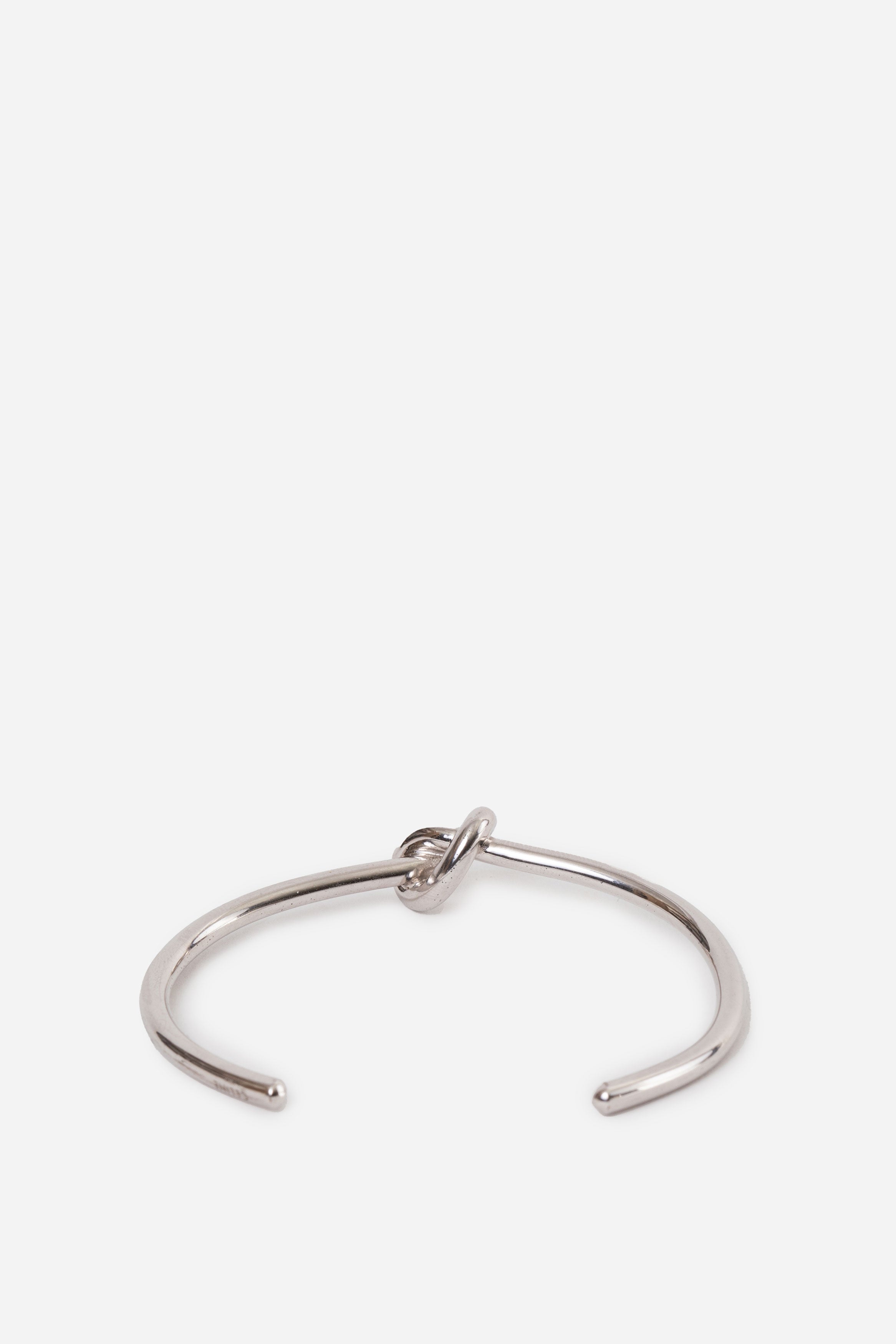 Celine Knot extra-thin bracelet in brass with rhodium finish