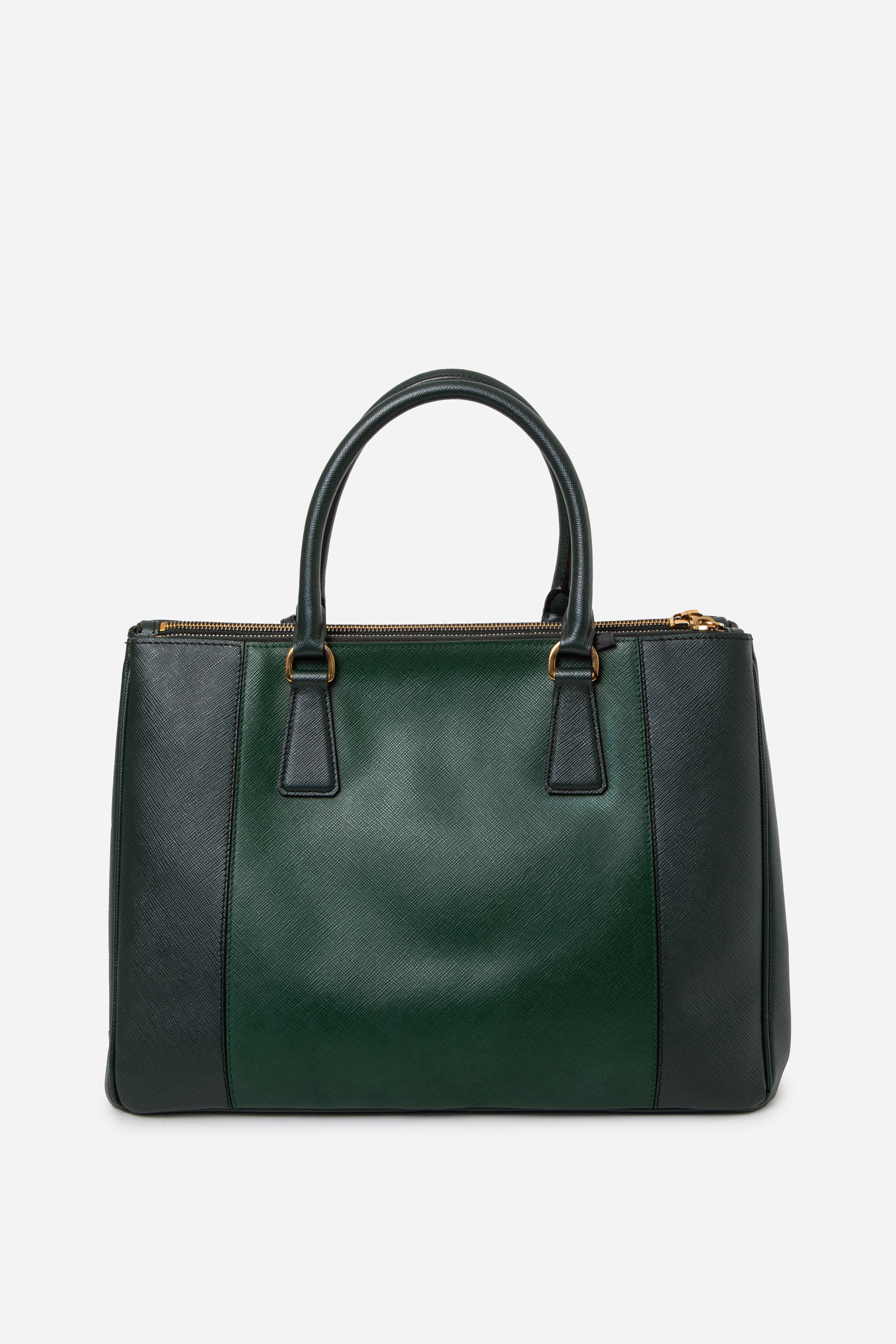 Prada Saffiano Lux Bi-Color Large Galleria Double Zip Tote