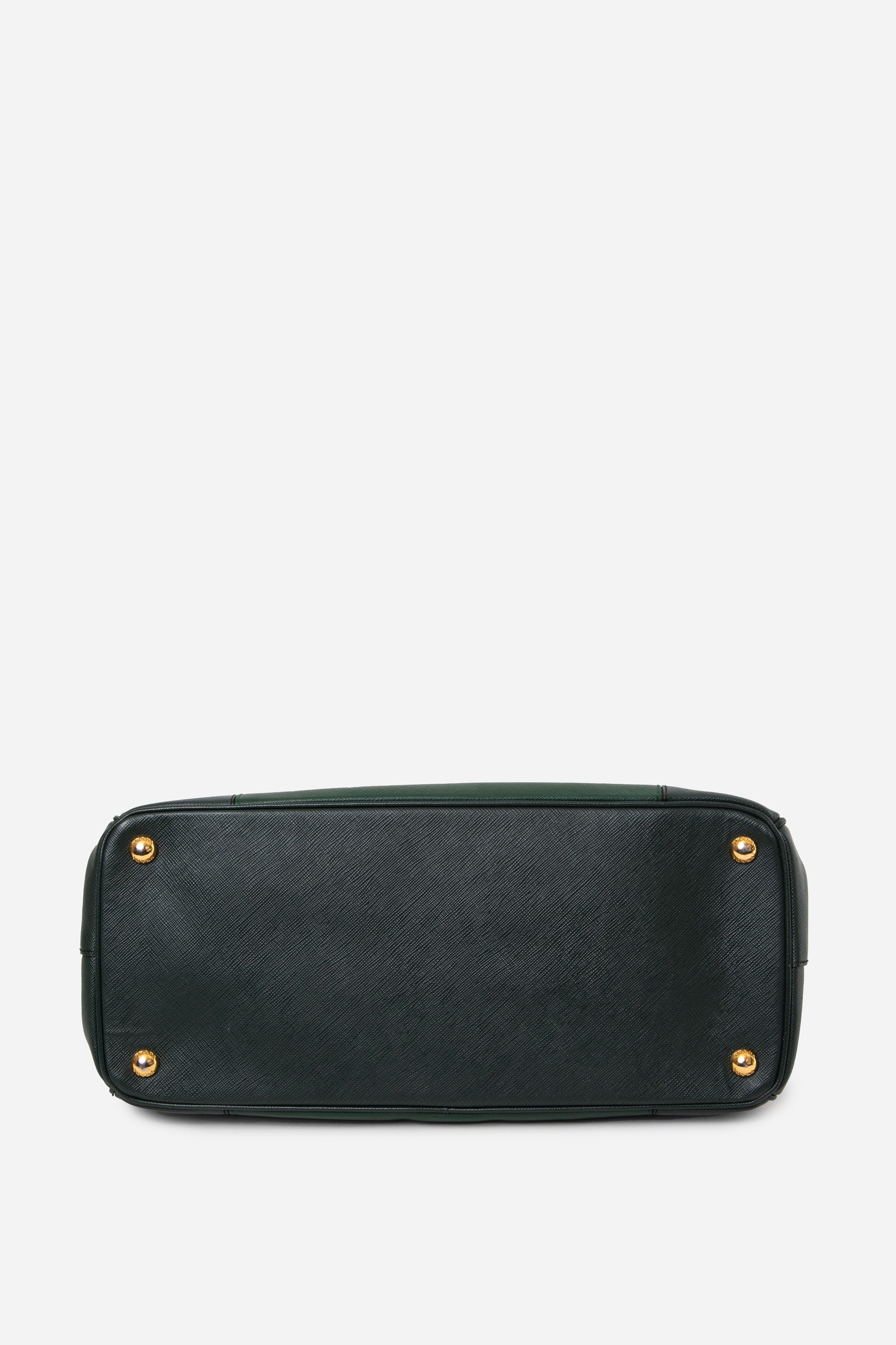 Prada Saffiano Lux Bi-Color Large Galleria Double Zip Tote