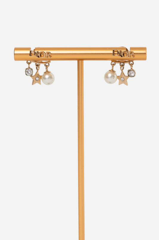 Dior Dio(r)evolution Gold-Tone Faux Pearl Earrings