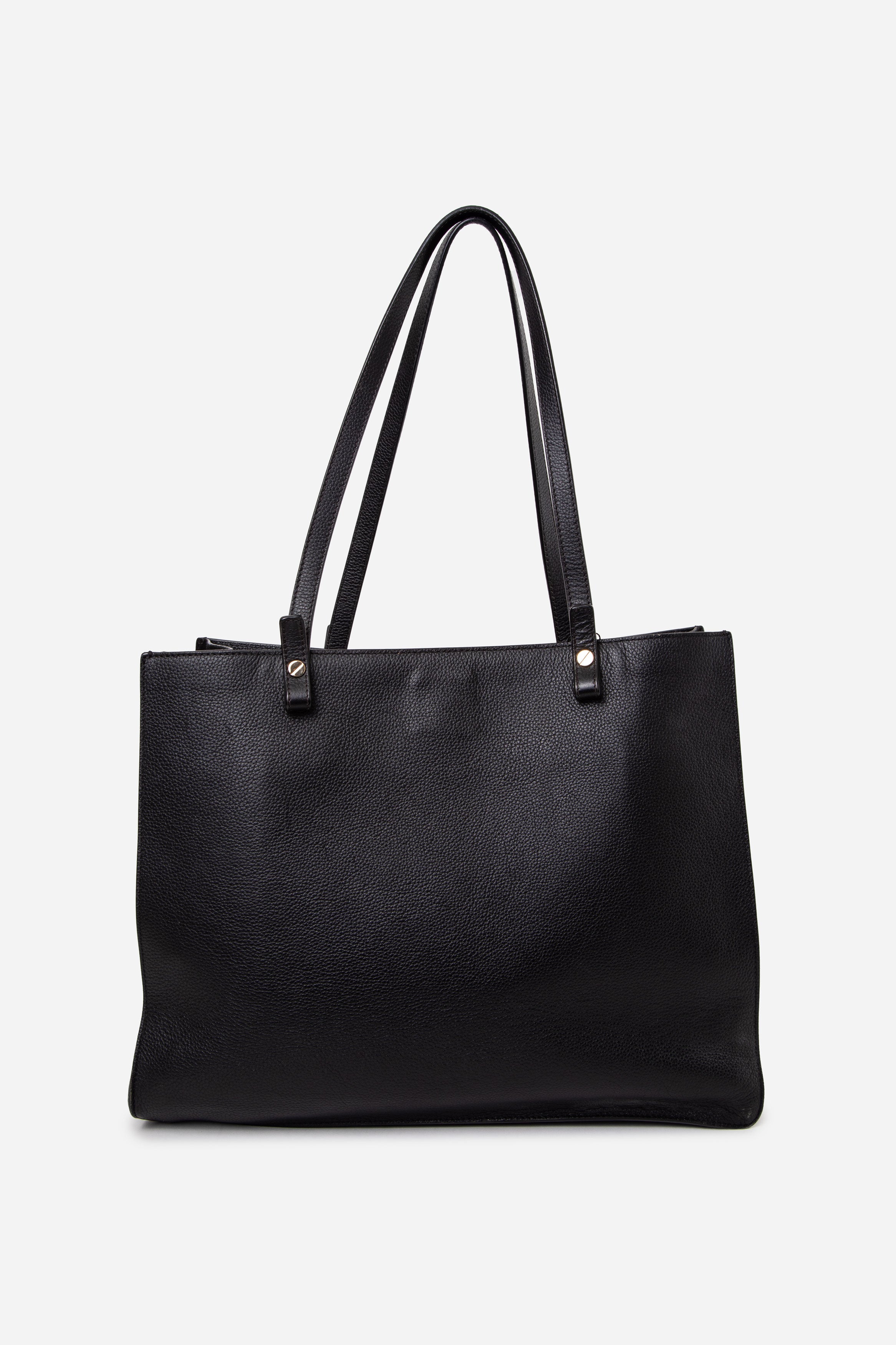 Chloé Black Leather Faye Tote Bag