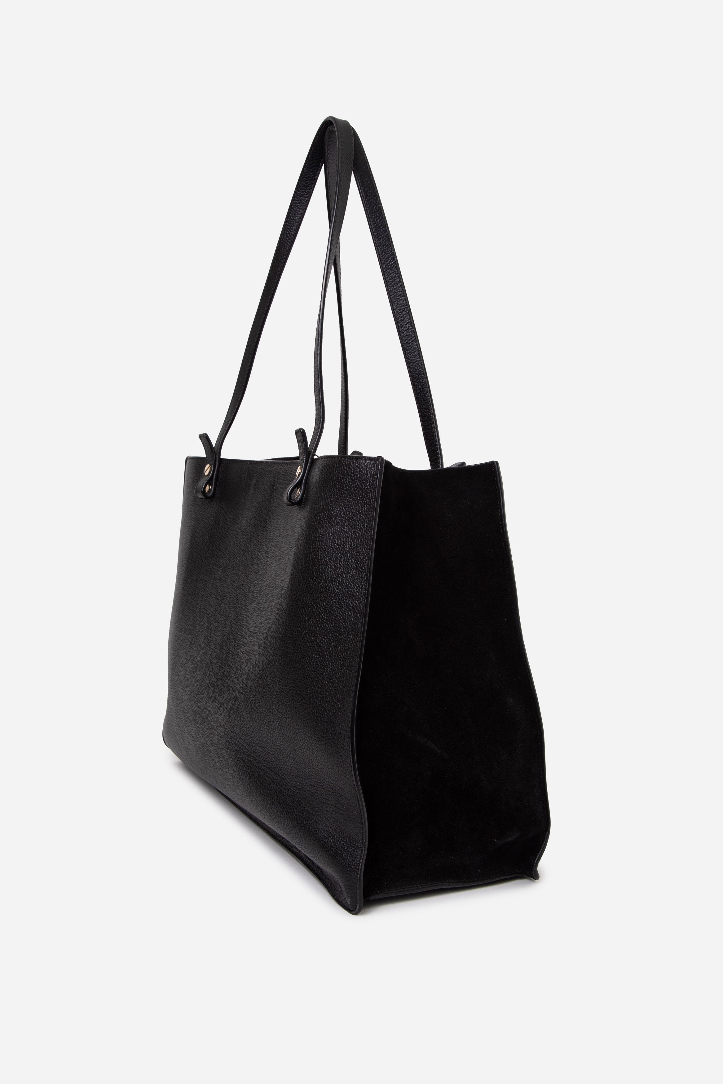 Chloé Black Leather Faye Tote Bag