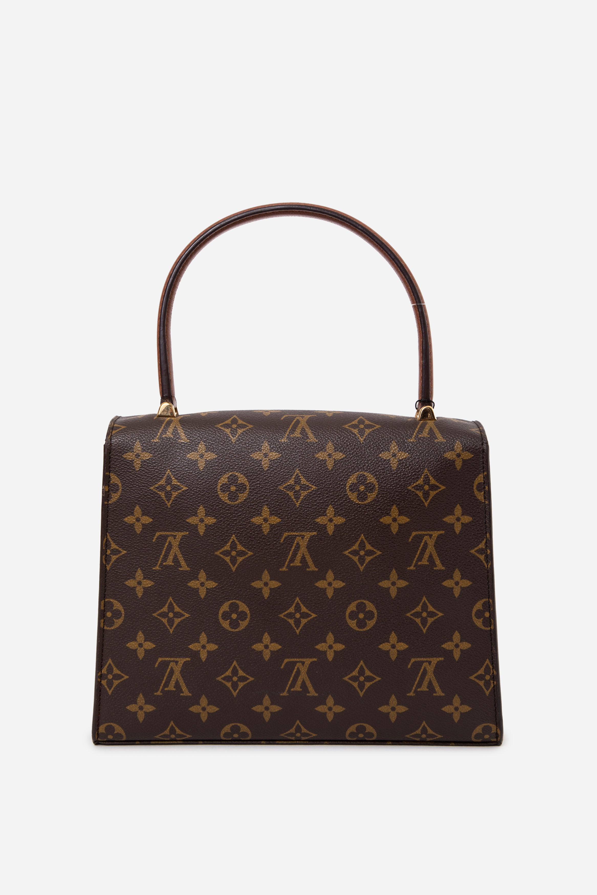 Louis Vuitton 1992 Brown Monogram Canvas Malesherbes Top Handle Bag