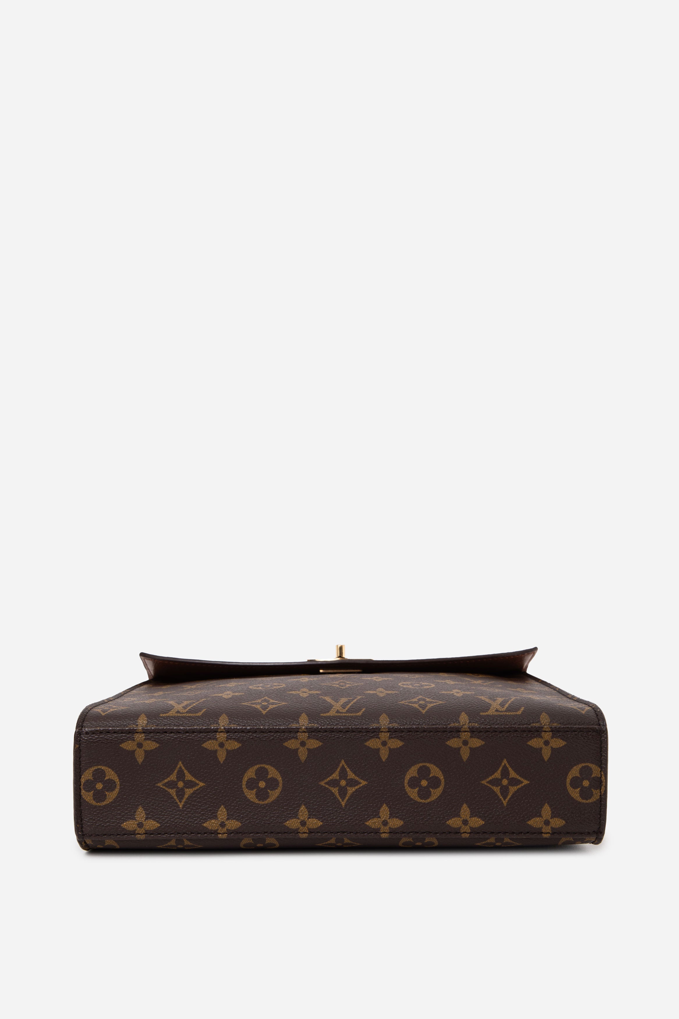 Louis Vuitton 1992 Brown Monogram Canvas Malesherbes Top Handle Bag