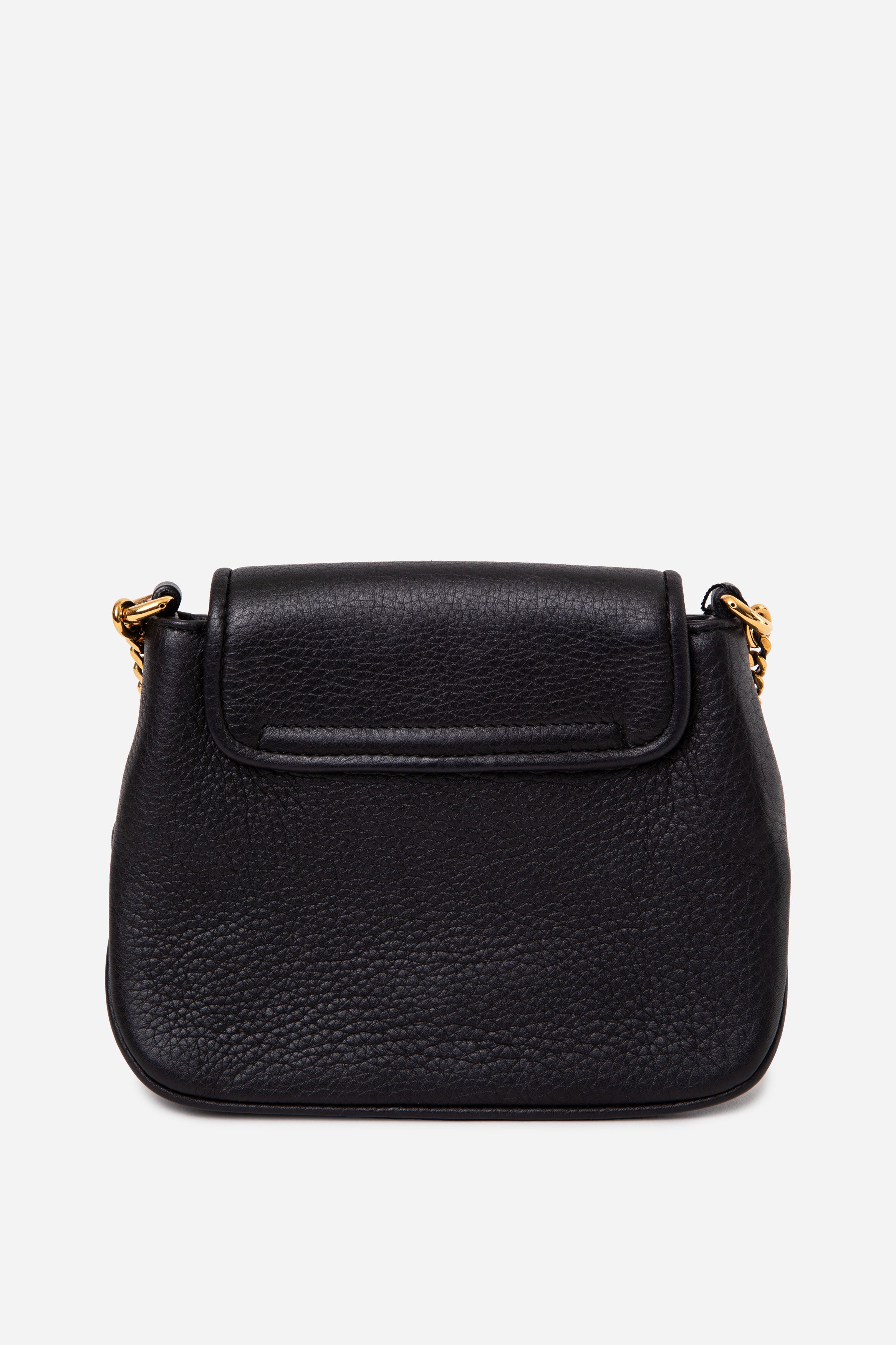 Gucci Black Pebbled Leather '1973' Crossbody Bag