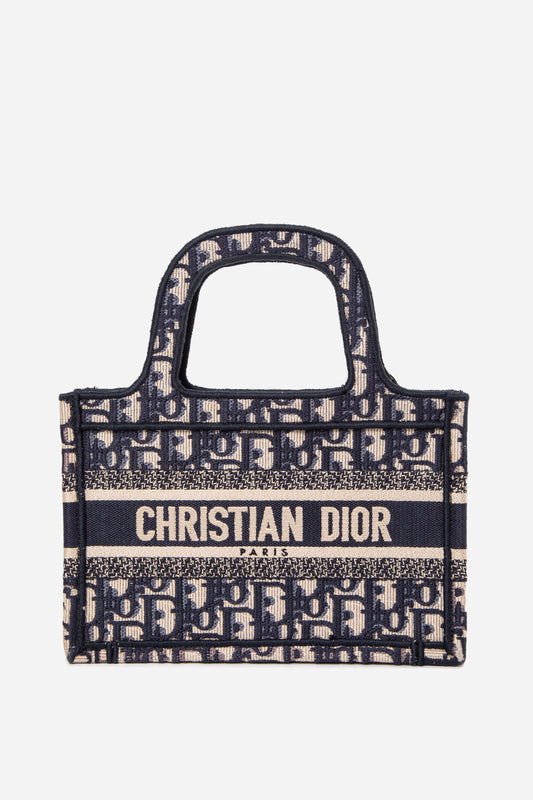 Christian Dior 2019 Blue Oblique Mini Book Tote