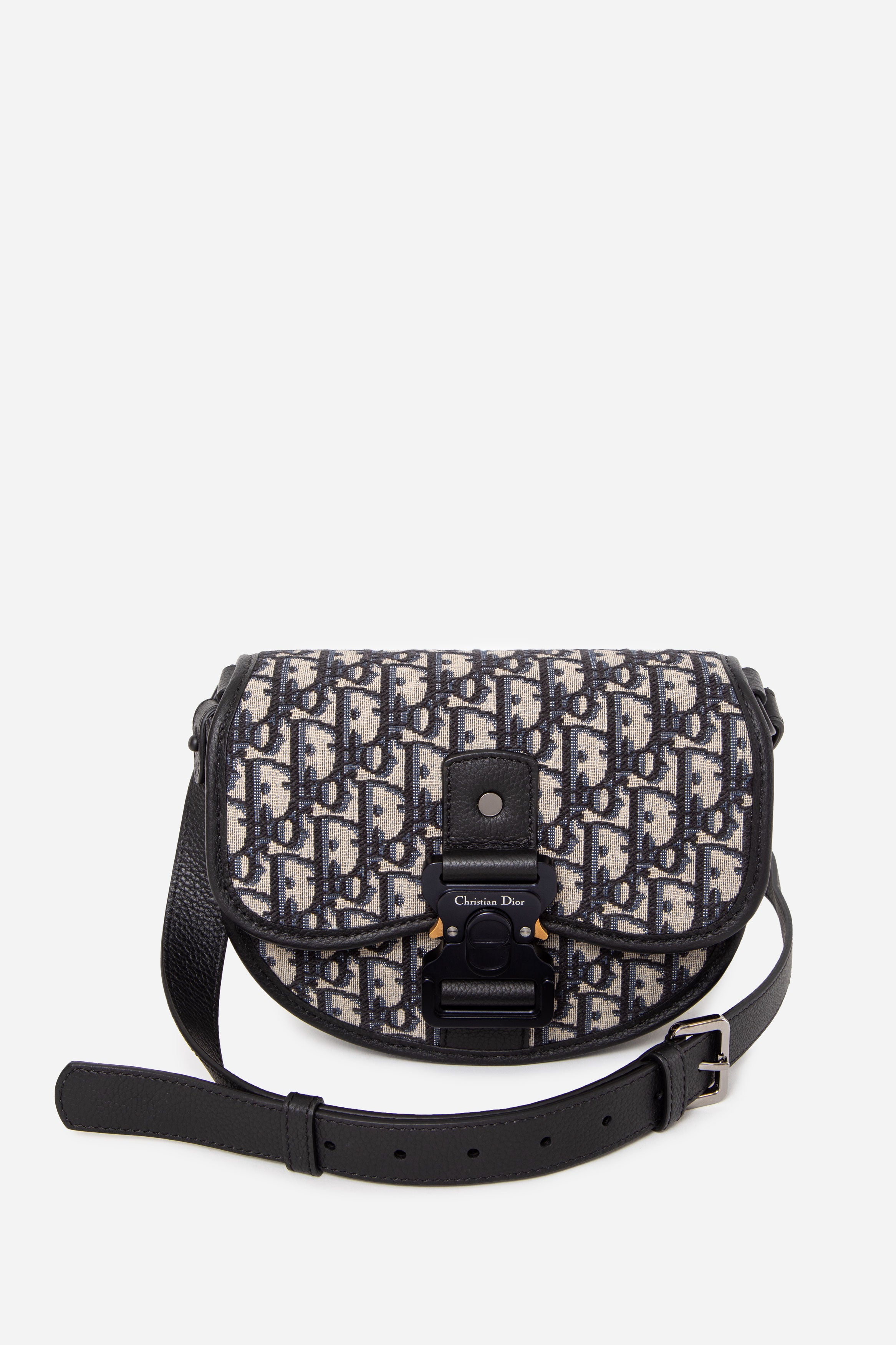 Christian Dior 2022 Oblique Grained Calfskin Mini Gallop Bag With Strap