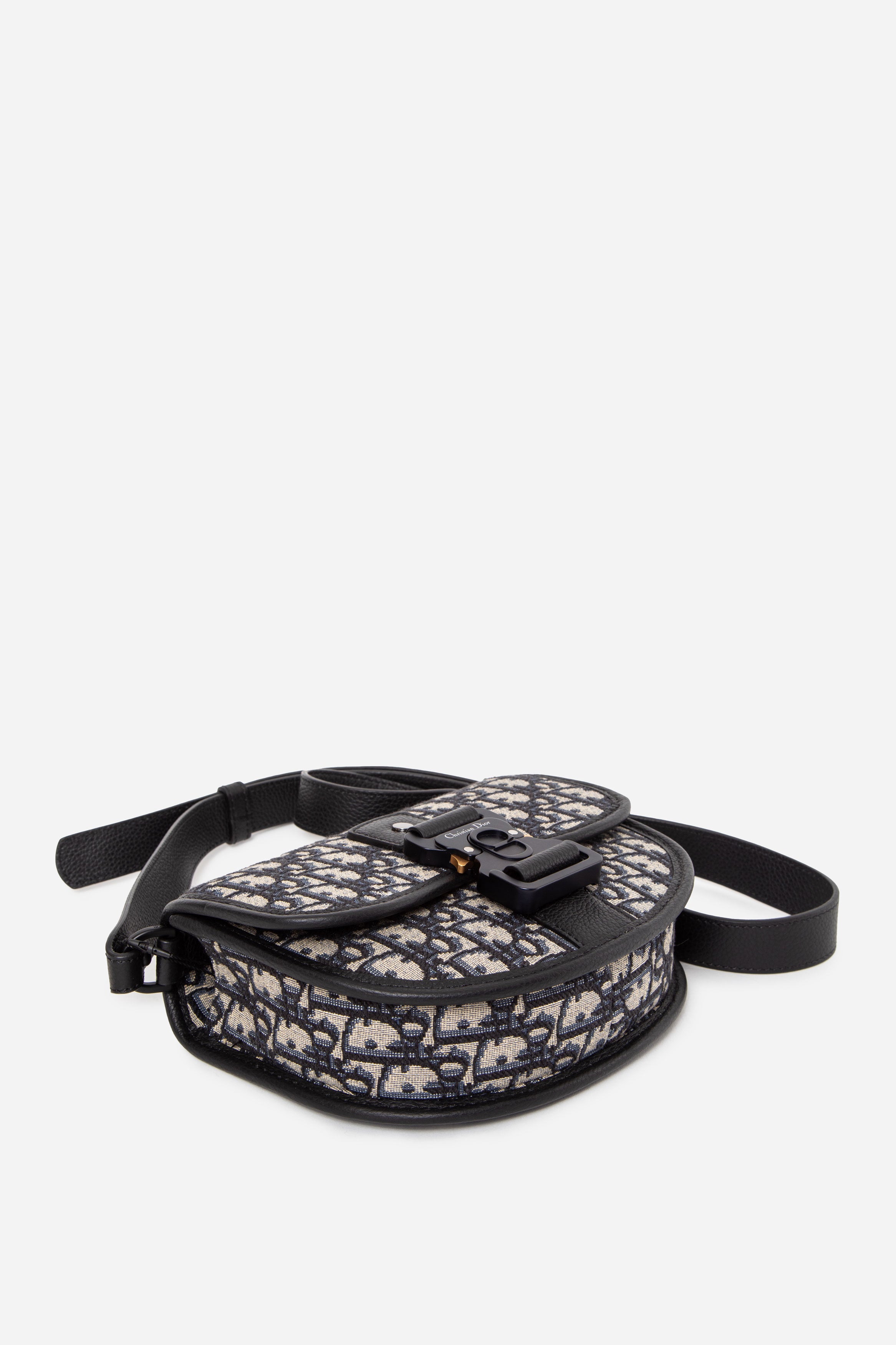 Christian Dior 2022 Oblique Grained Calfskin Mini Gallop Bag With Strap