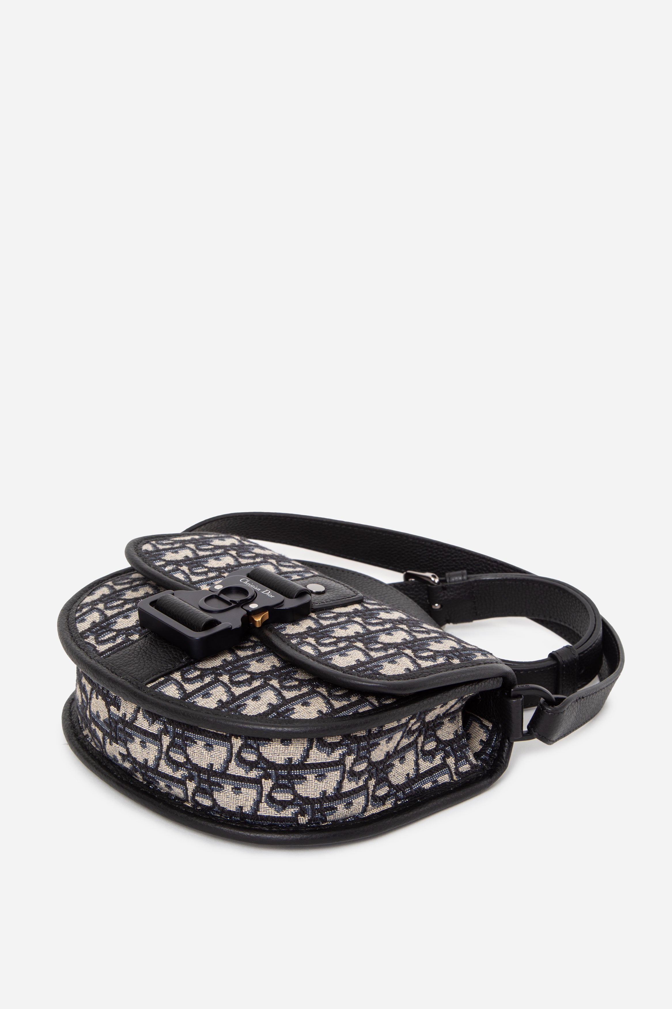 Christian Dior 2022 Oblique Grained Calfskin Mini Gallop Bag With Strap