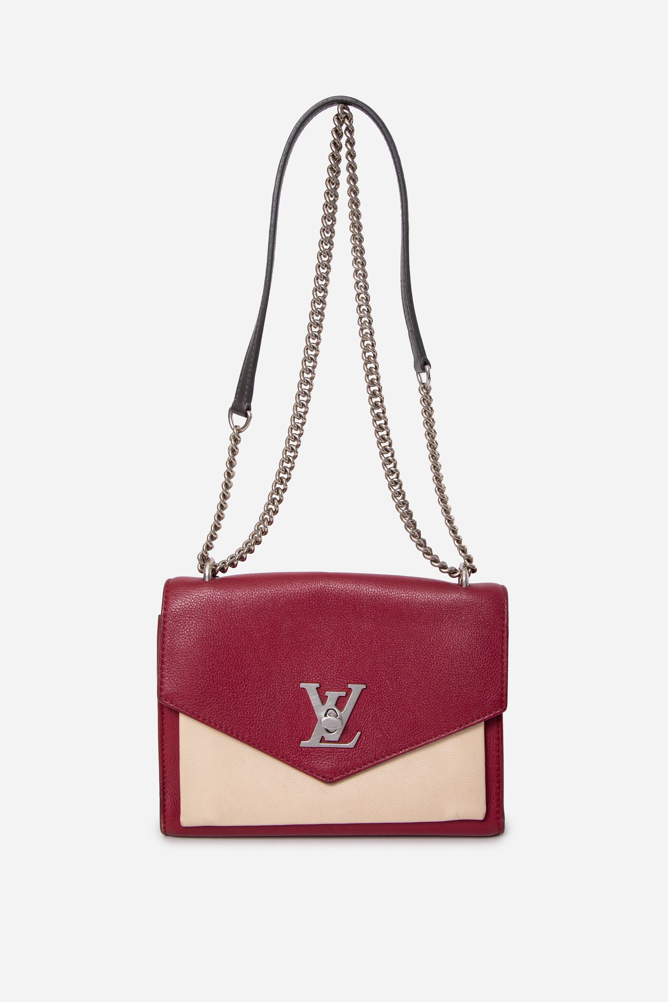 Louis Vuitton 2018 Red Calfskin Leather Medium Mylockme Chain Bag