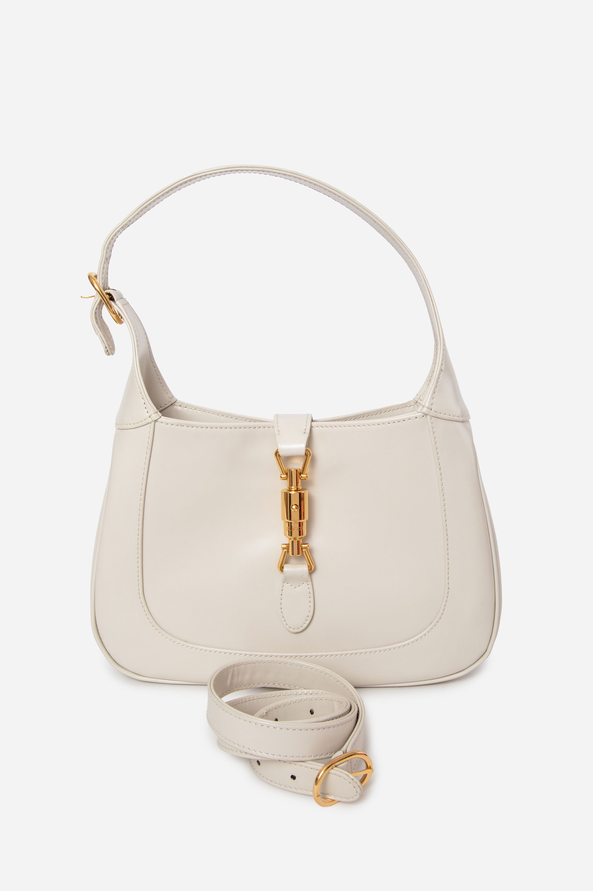 Gucci Jackie 1961 White Small Leather Shoulder Bag