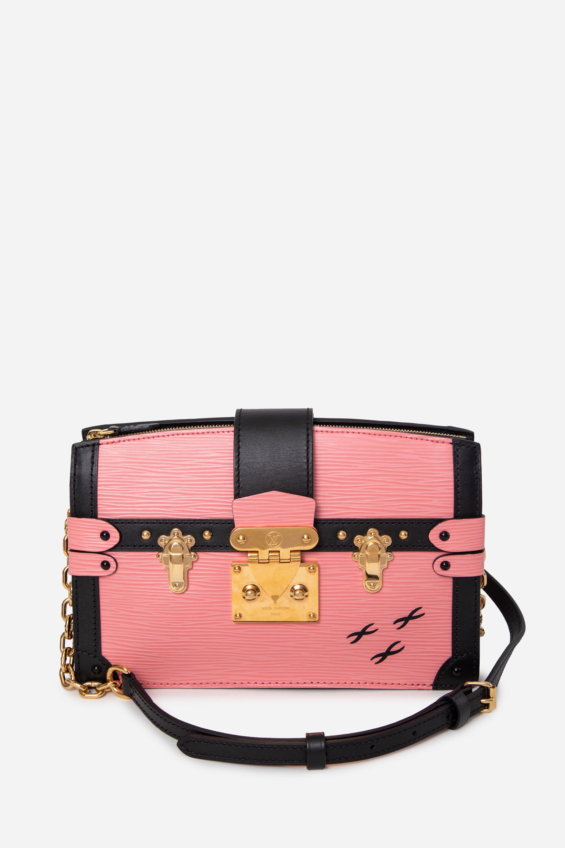 Louis Vuitton 2018 Pink Epi Leather Trunk Clutch