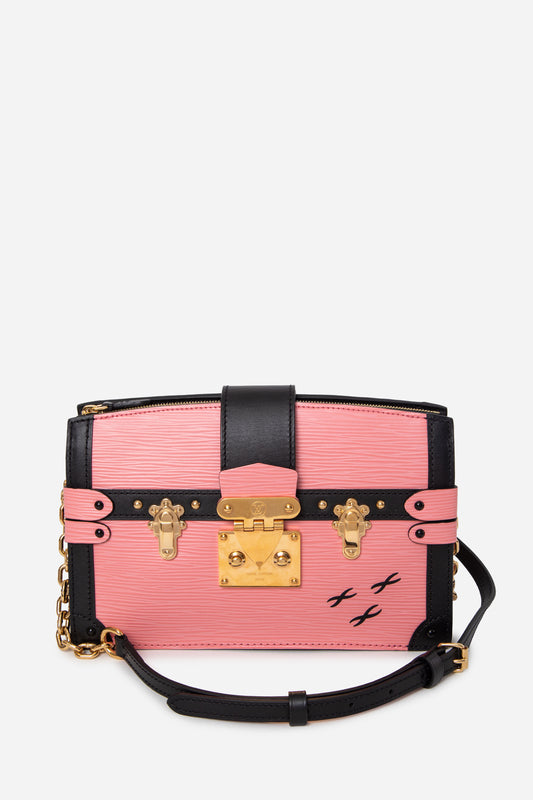 Louis Vuitton 2018 Pink Epi Leather Trunk Clutch