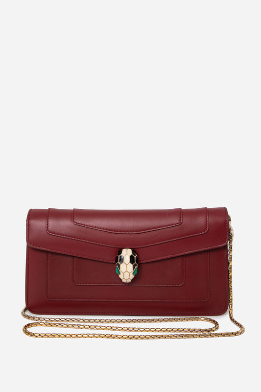 Bvlgari Calfskin Serpenti Forever Wallet On Chain