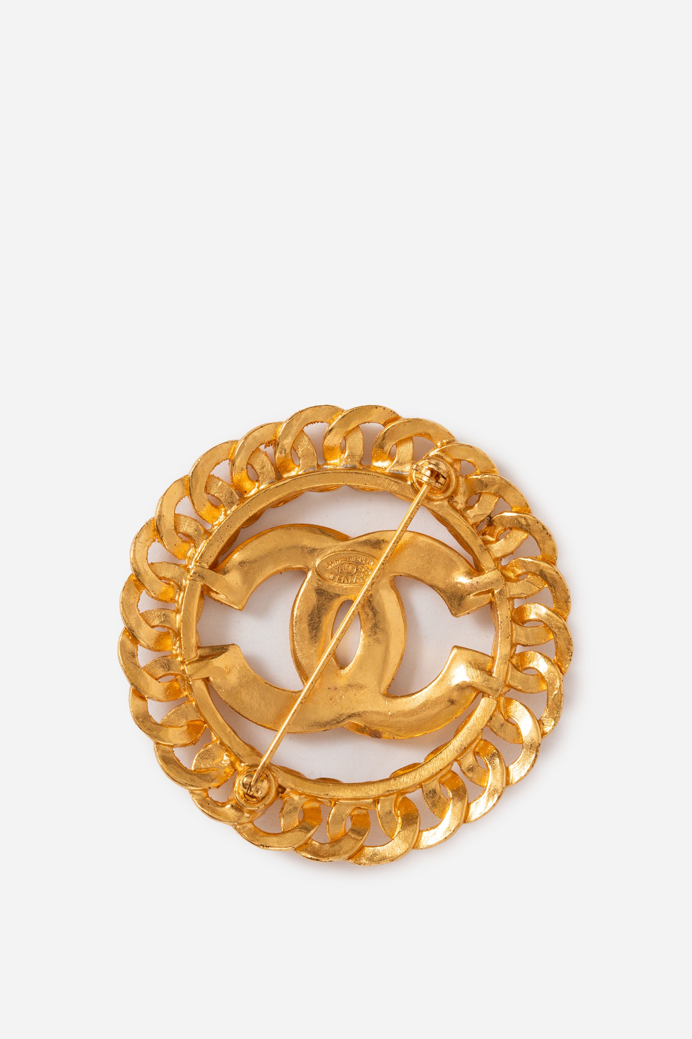 Pre-Owned Chanel 1996 Gold-Plated CC Brooch