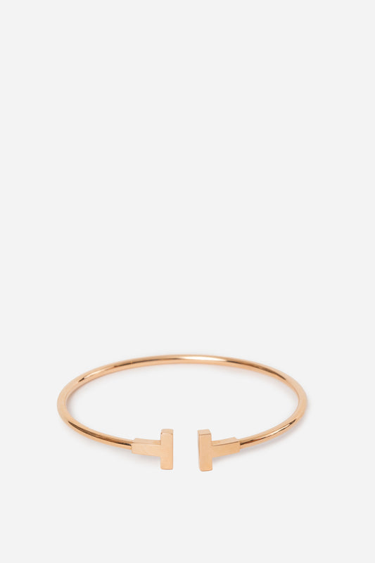 Tiffany 18K Yellow Gold T Narrow Bracelet