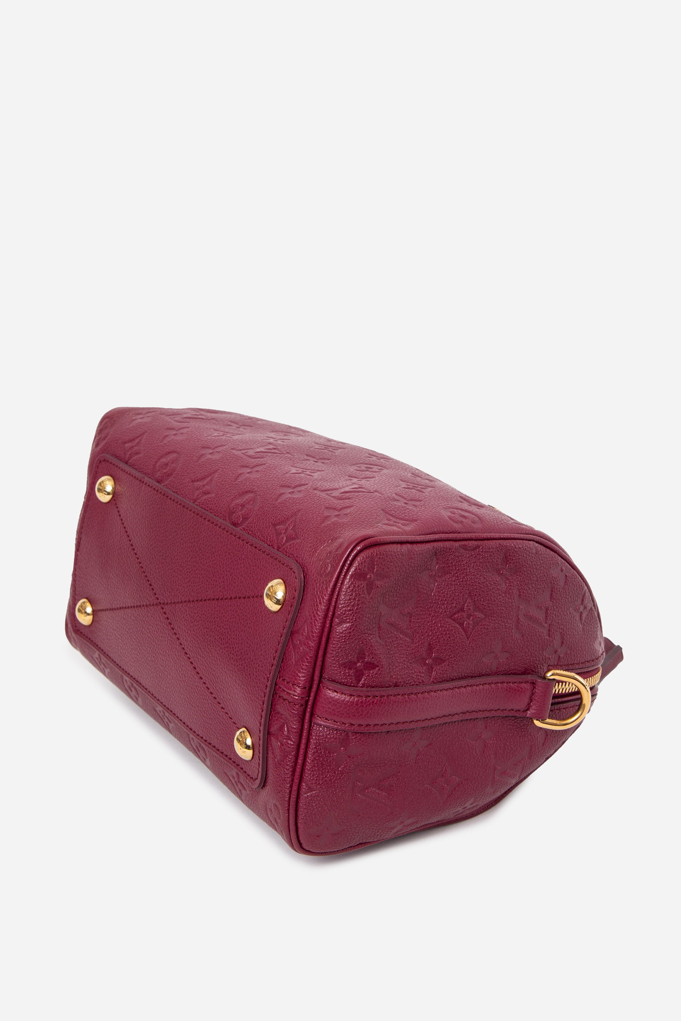 Louis Vuitton 2013 Aurore Monogram Empreinte Leather Speedy Bandouliere 25