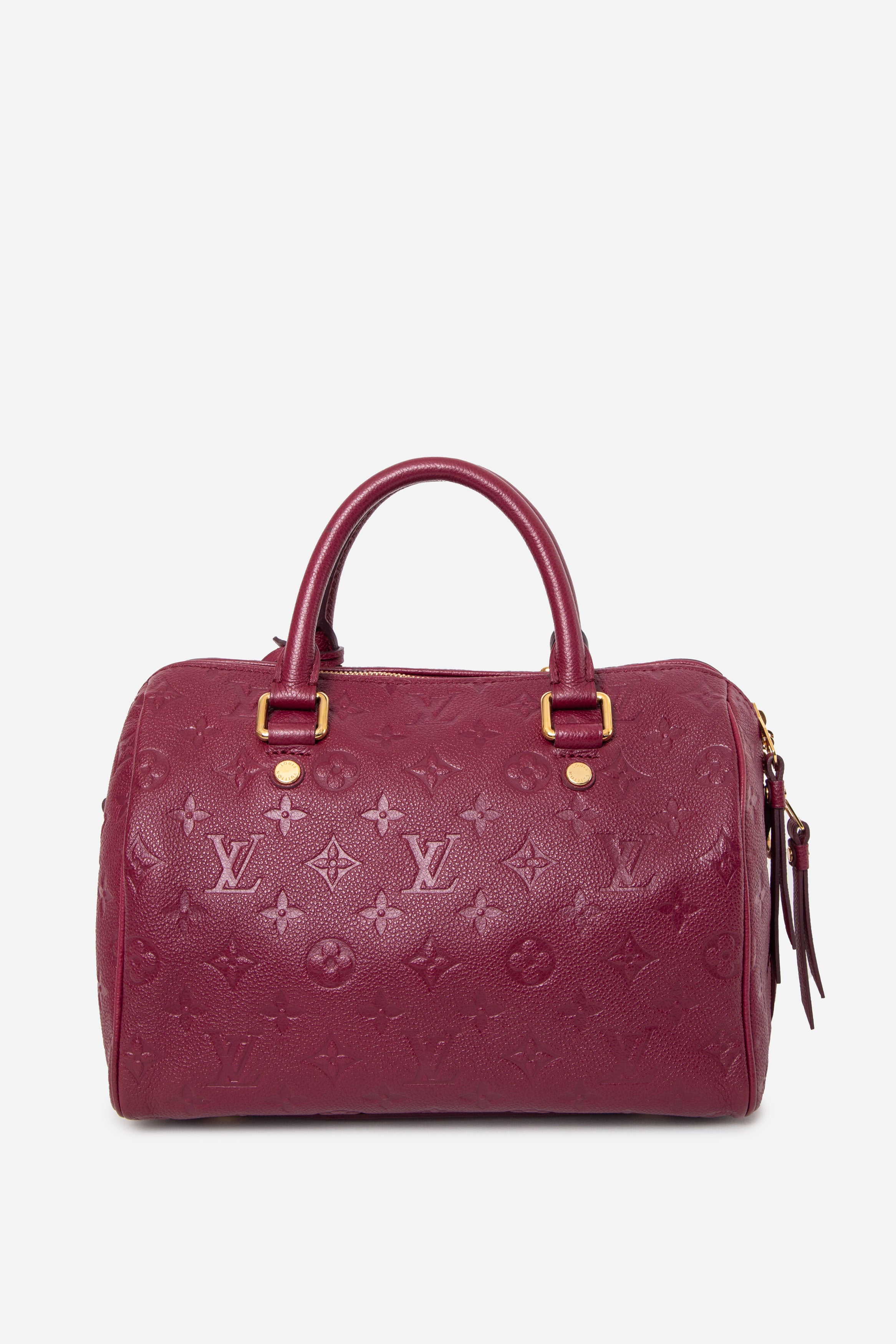 Louis Vuitton 2013 Aurore Monogram Empreinte Leather Speedy Bandouliere 25