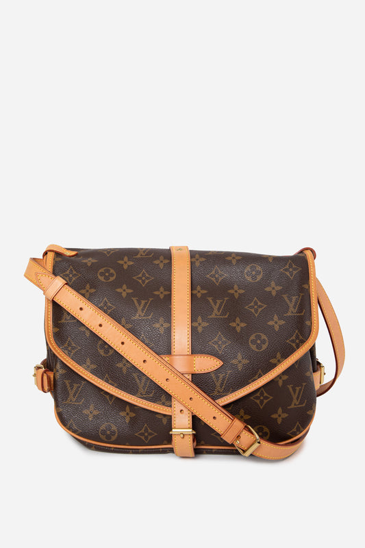 Louis Vuitton 2002 Monogram Saumur 30 Crossbody Bag
