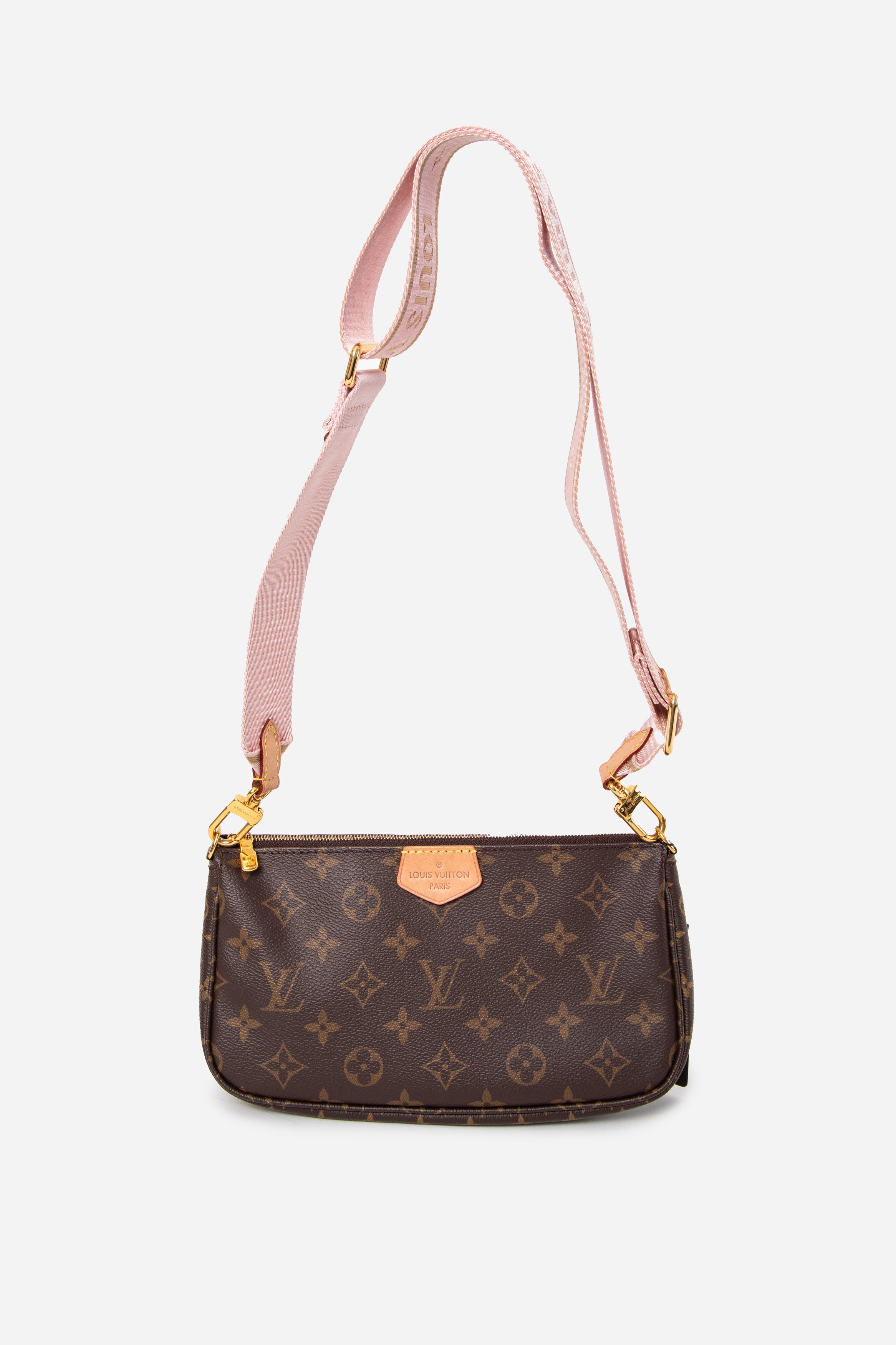 Louis Vuitton 2020 Light Pink/Monogram Pochette Accessoires Main Pouch Crossbody Only