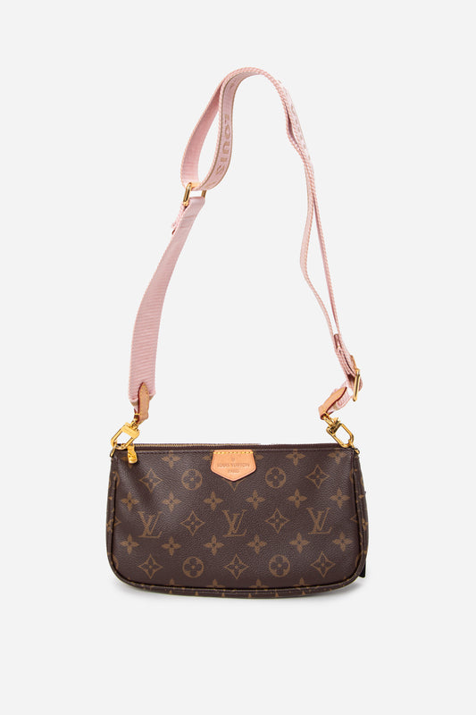 Louis Vuitton 2020 Light Pink/Monogram Pochette Accessoires Main Pouch Crossbody Only