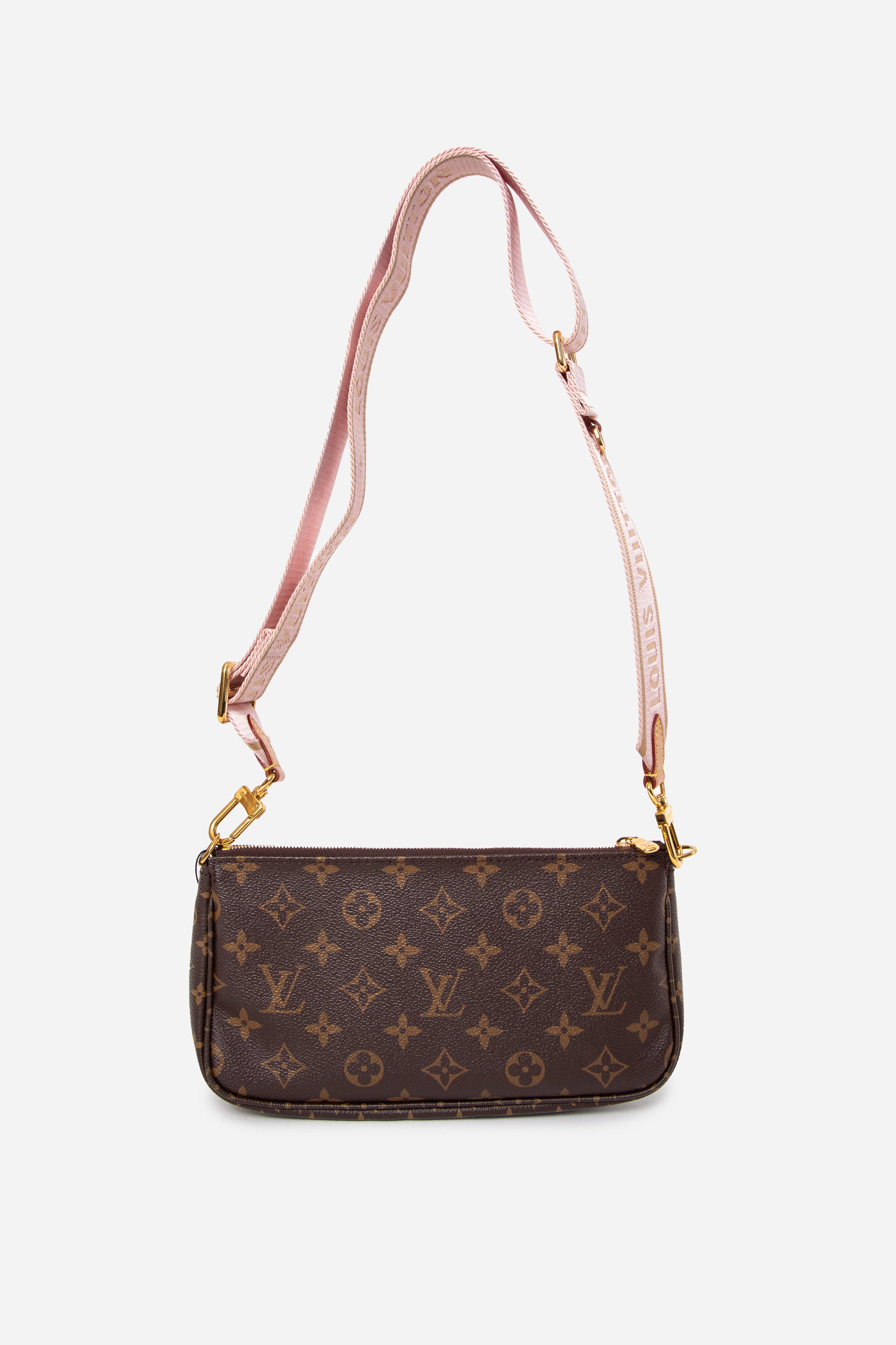 Louis Vuitton 2020 Light Pink/Monogram Pochette Accessoires Main Pouch Crossbody Only
