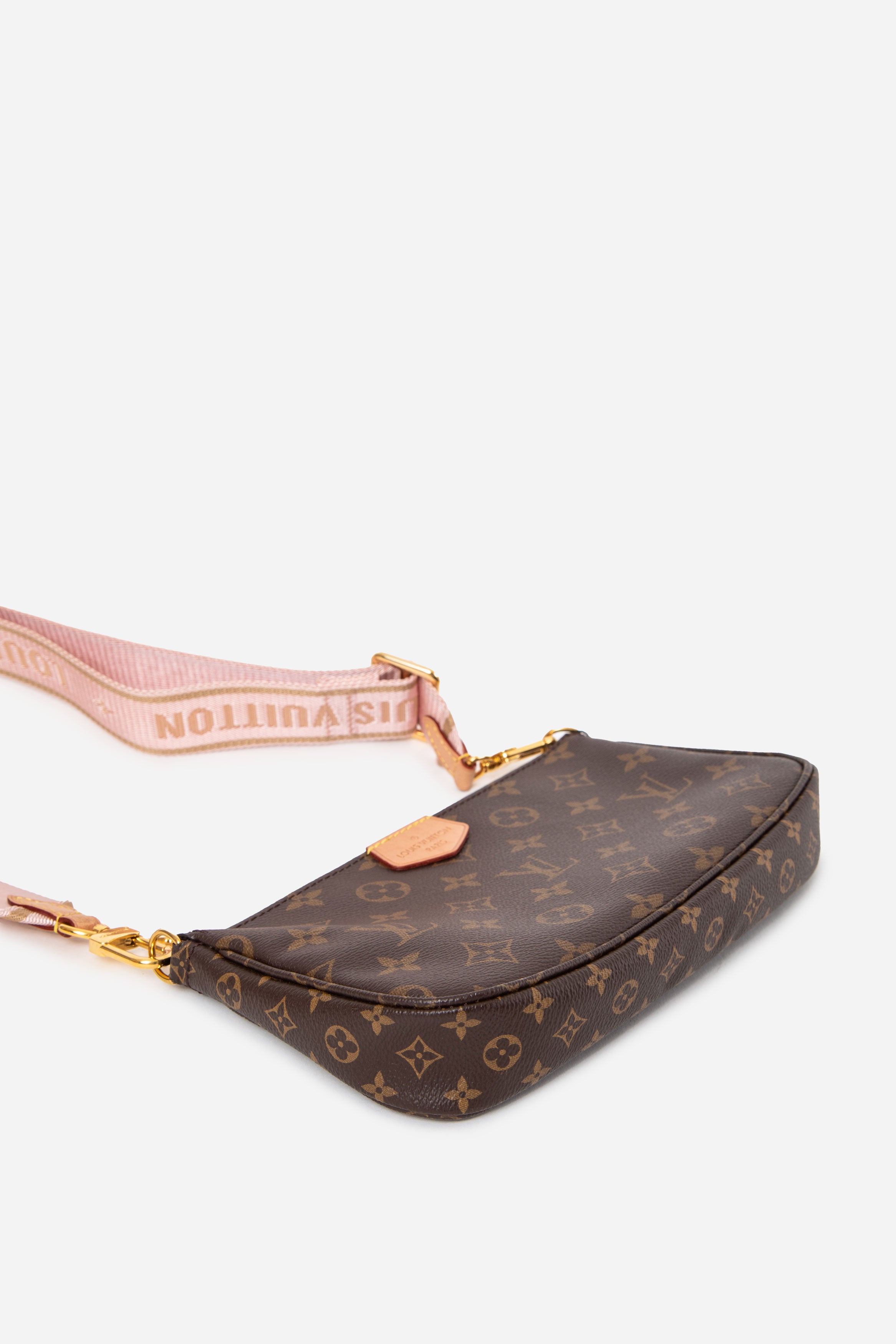 Louis Vuitton 2020 Light Pink/Monogram Pochette Accessoires Main Pouch Crossbody Only