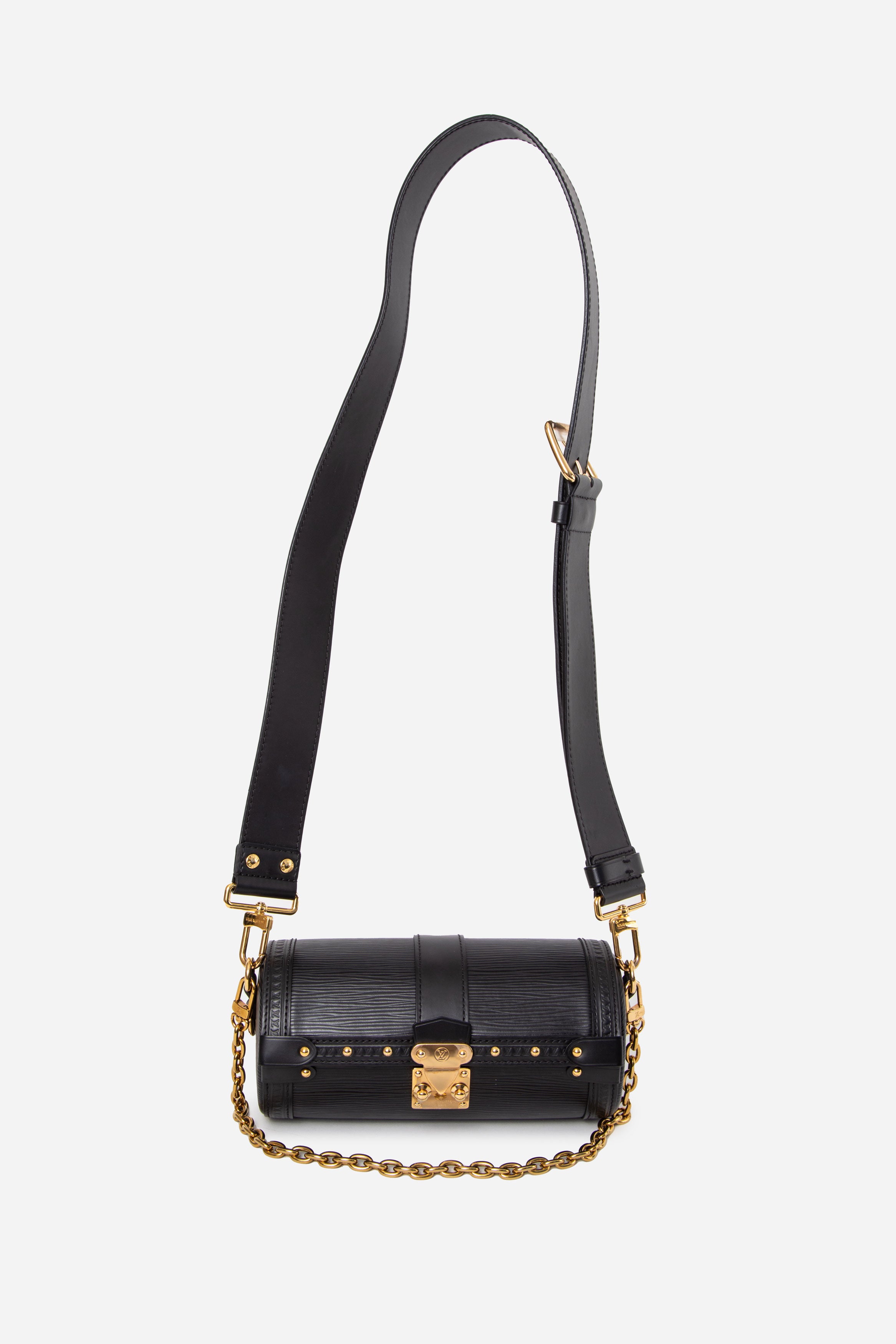 Louis Vuitton Black Epi Papillon Trunk Crossbody Bag
