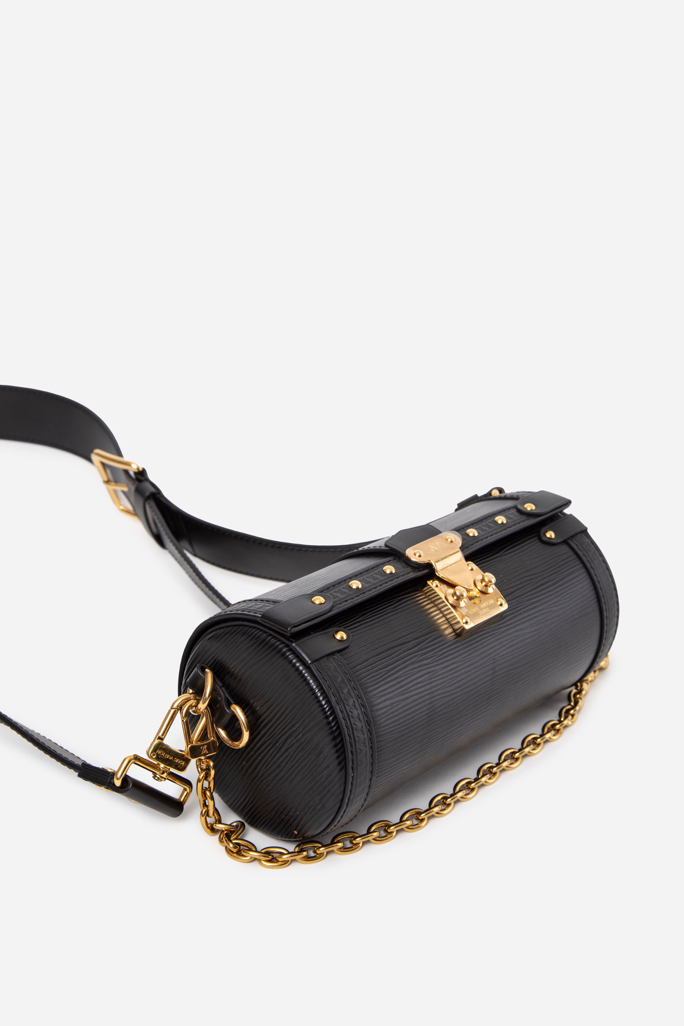 Louis Vuitton Black Epi Papillon Trunk Crossbody Bag