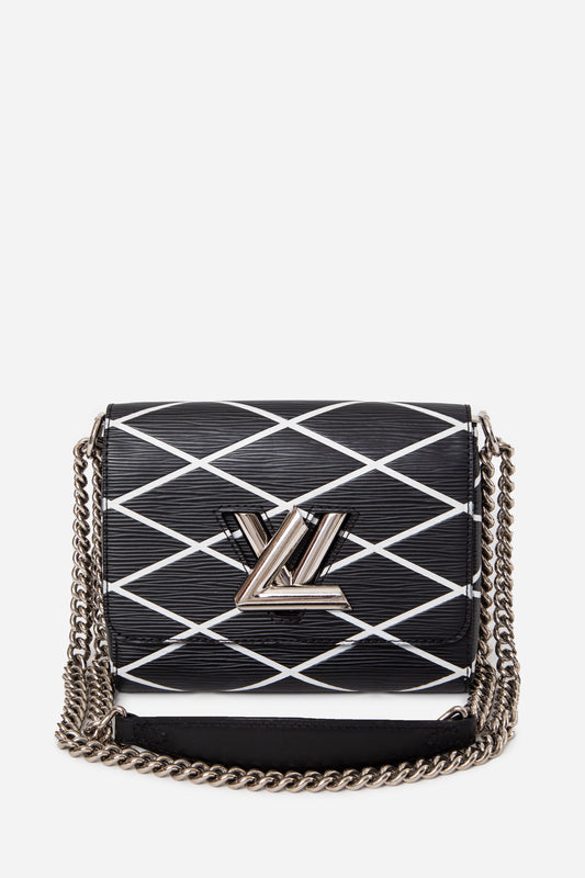 Louis Vuitton Black/White Epi Twist PM Chain Shoulder Bag