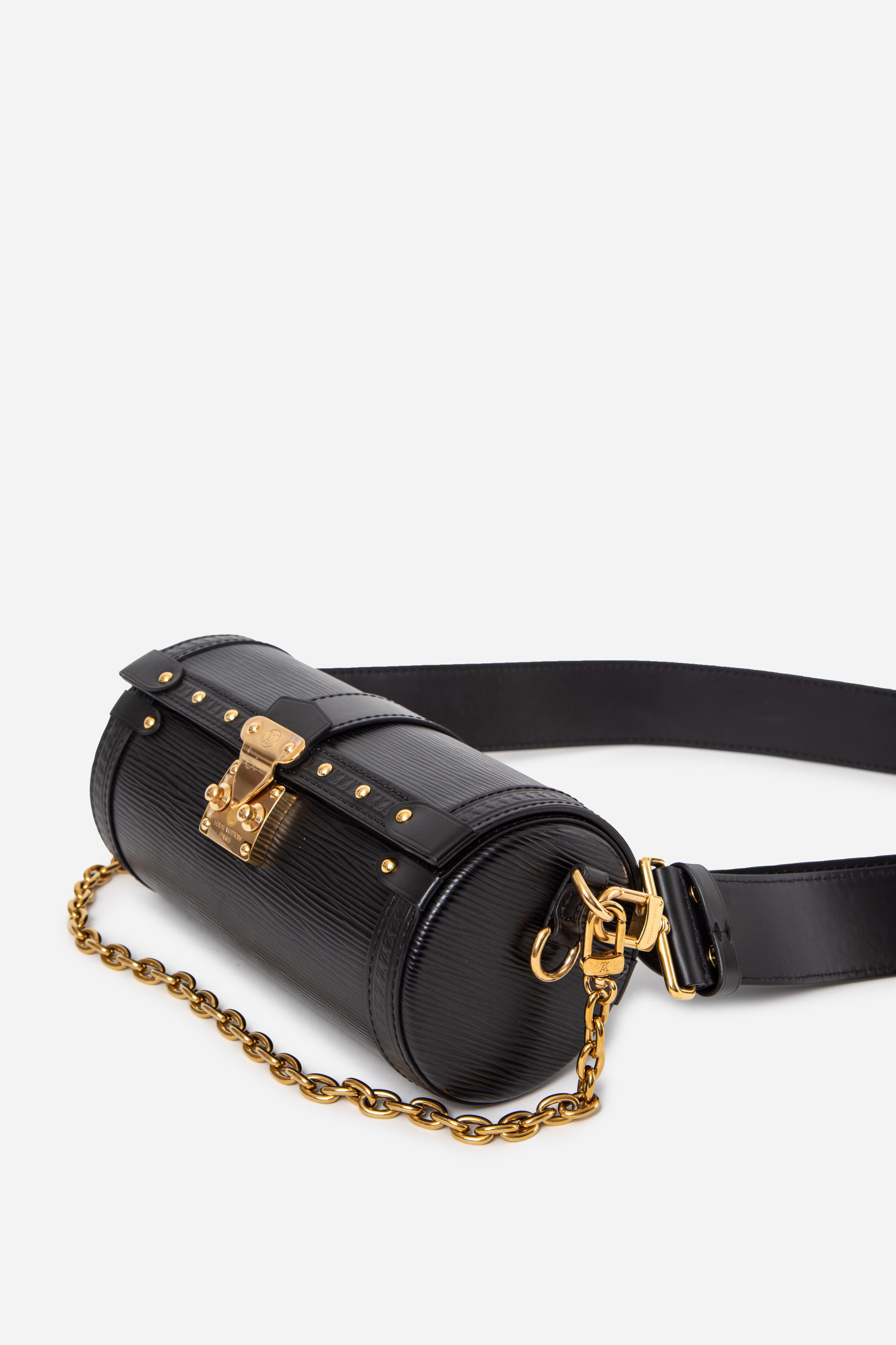 Louis Vuitton Black Epi Papillon Trunk Crossbody Bag