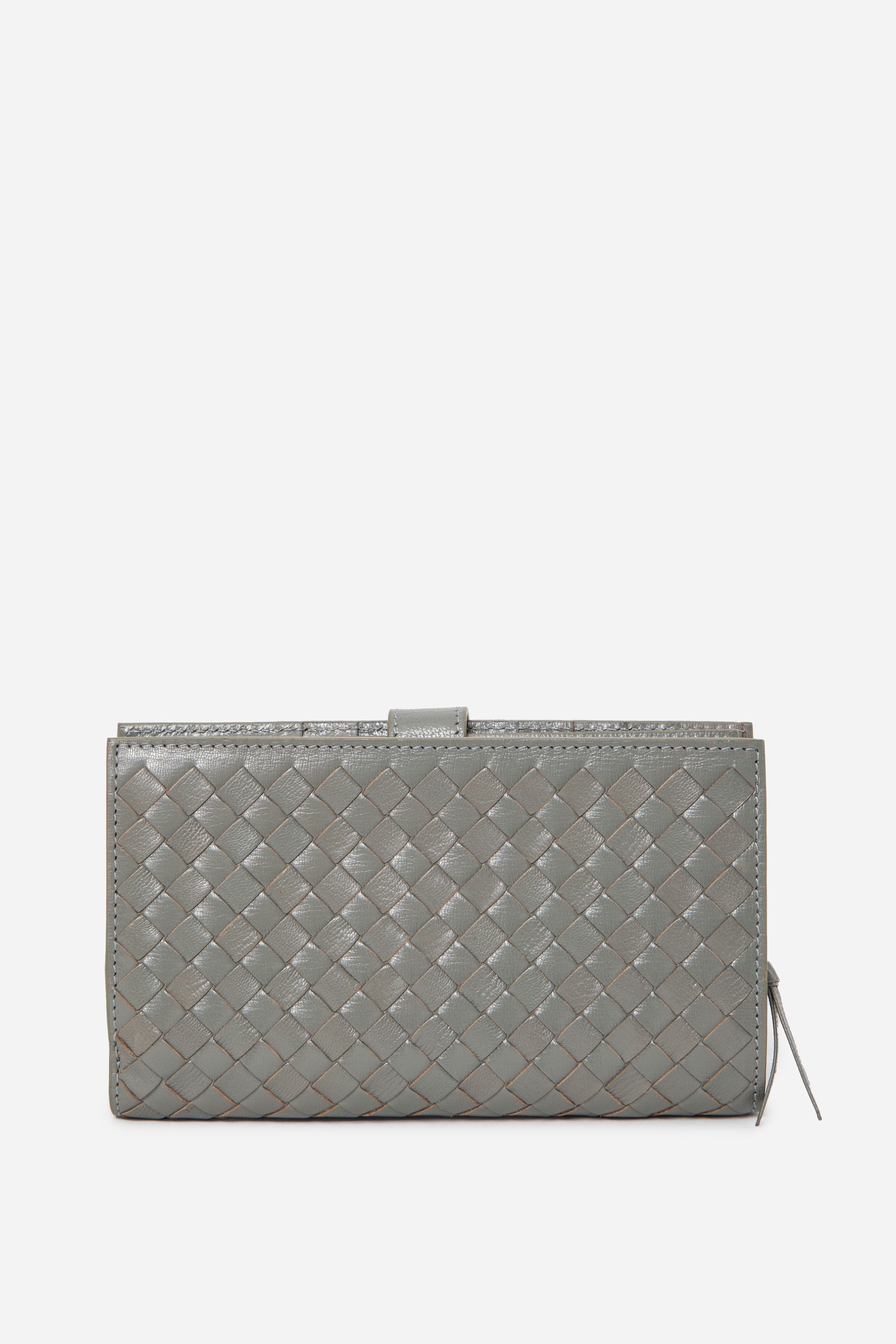 Bottega Veneta Green Nappa Intrecciato Continental Wallet