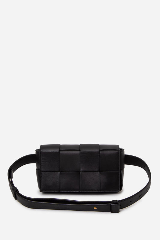Bottega Veneta Black Cassette Belt Bag