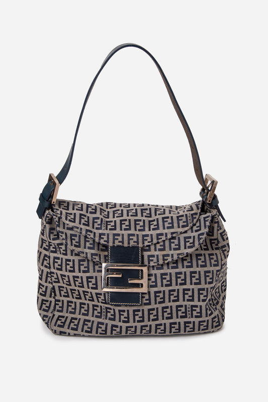 Fendi 2000-2010 Zuccino Canvas Double Flap Bag