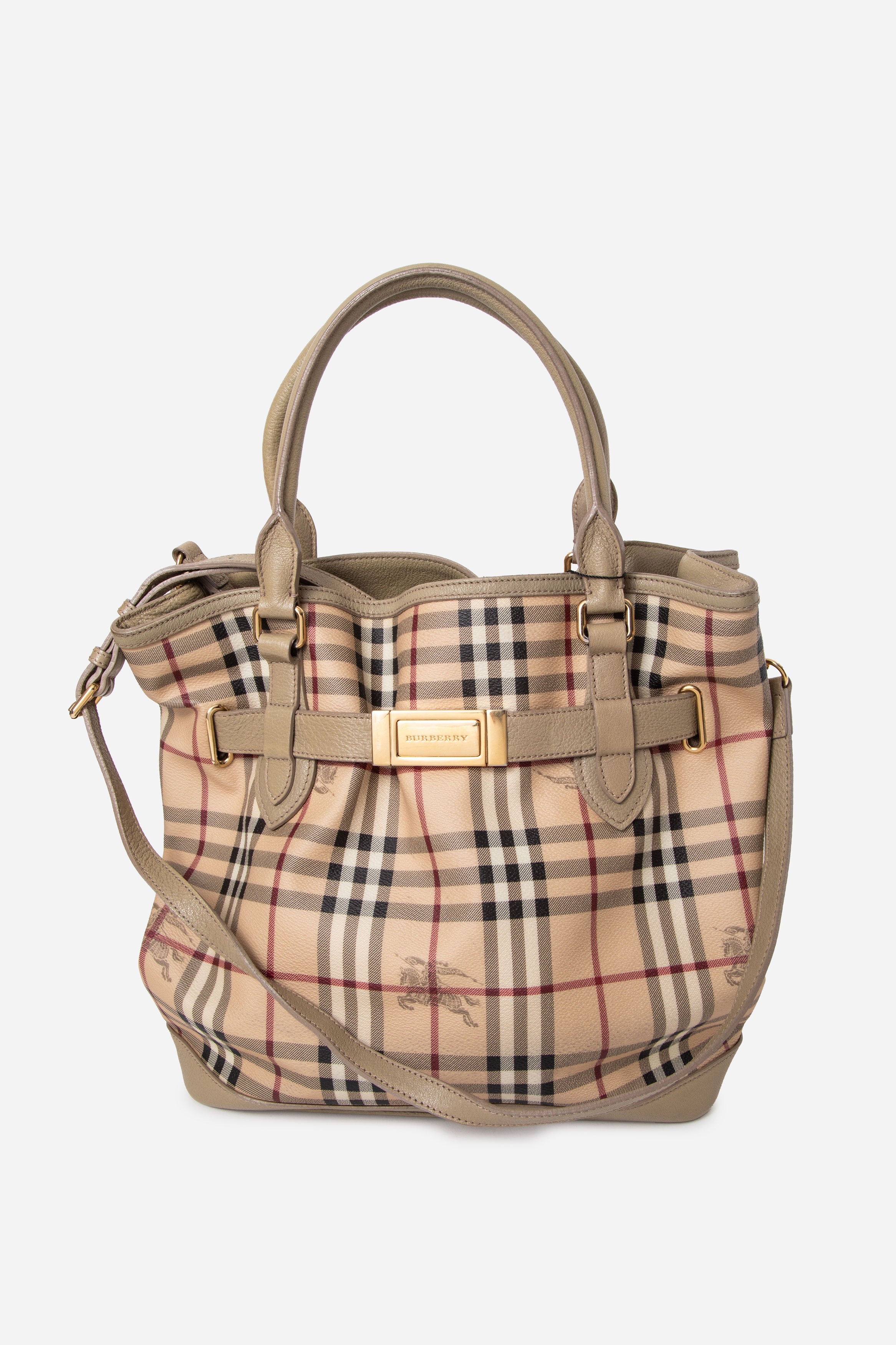 Burberry Haymarket Check Hobo Bag