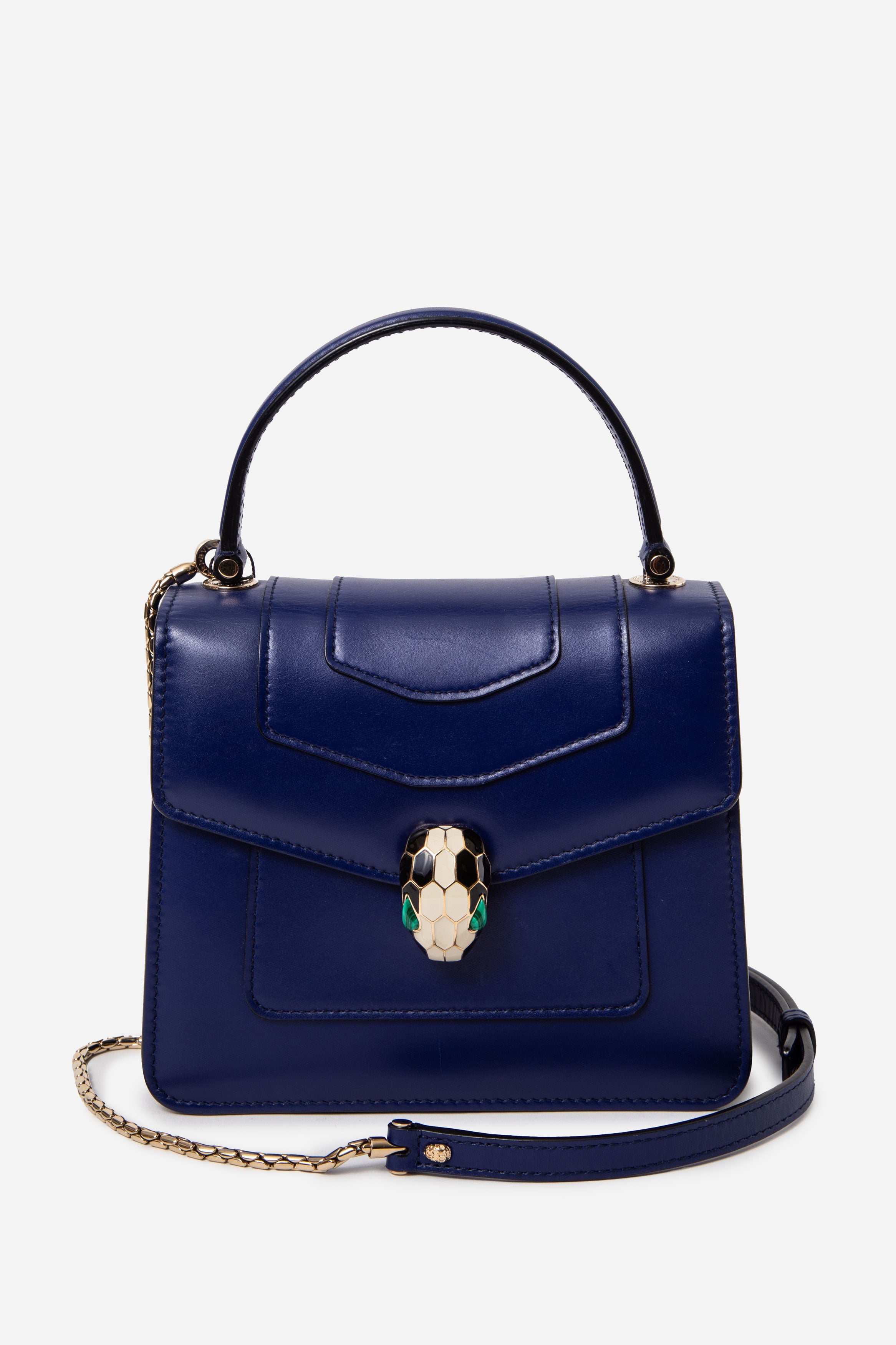 Bvlgari Blue Serpenti Forever Top Handle Bag