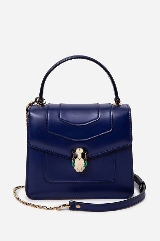 Bvlgari Blue Serpenti Forever Top Handle Bag