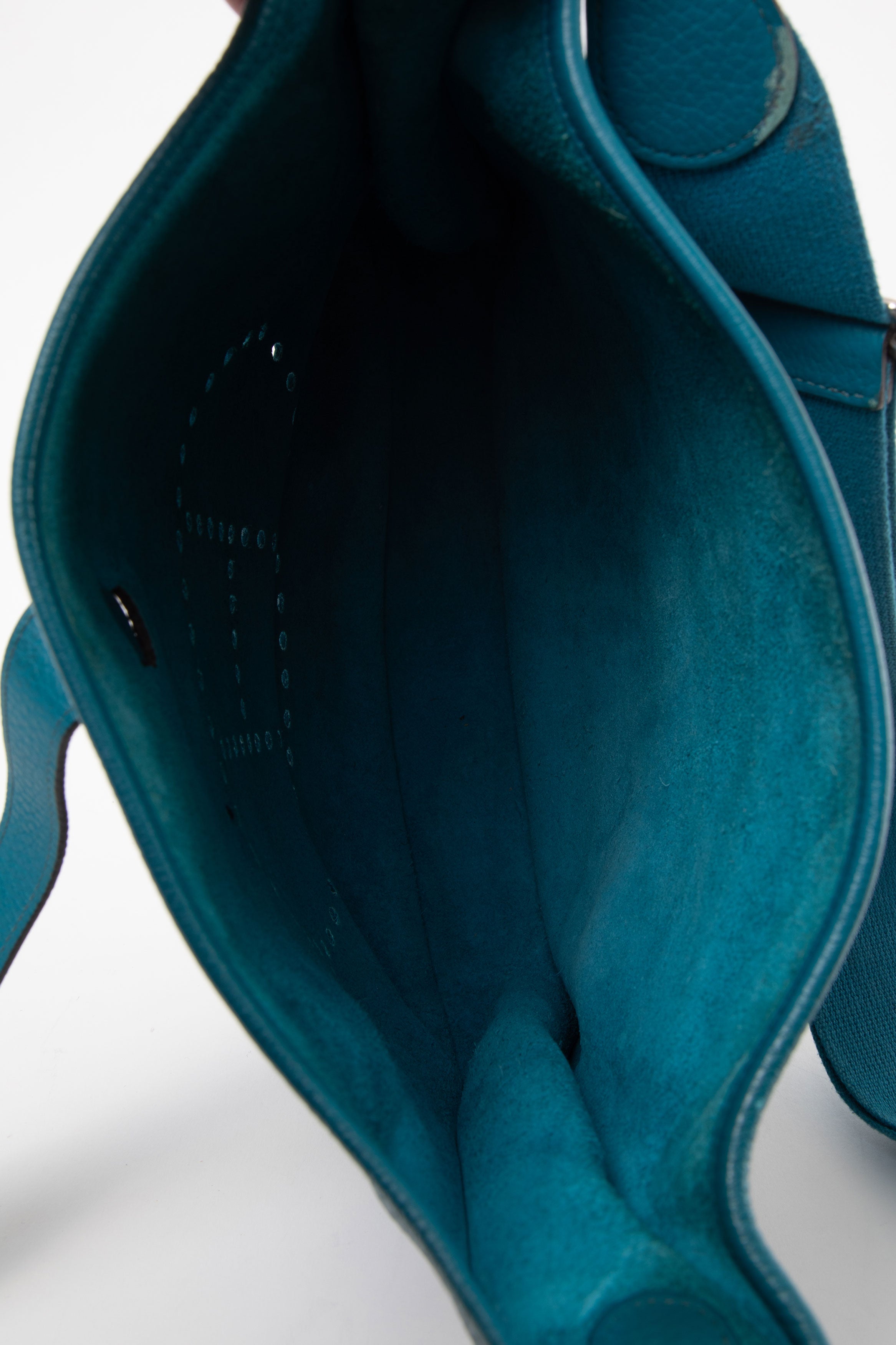 Hermes 2013 Blue Taurillon Clemence Evelyne 31 Crossbody Bag