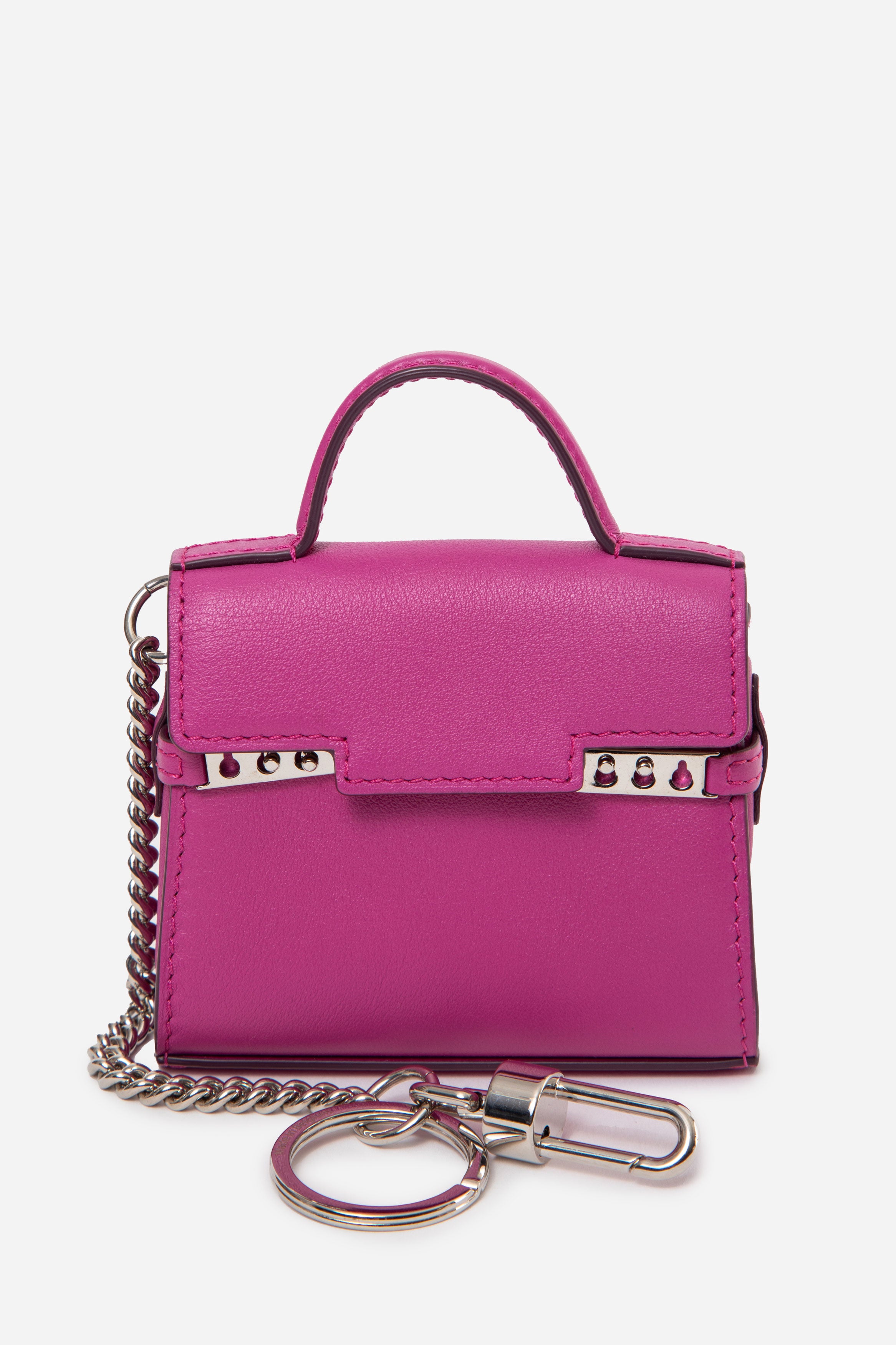 Delvaux Purple Calfskin Tempete Bag Charm