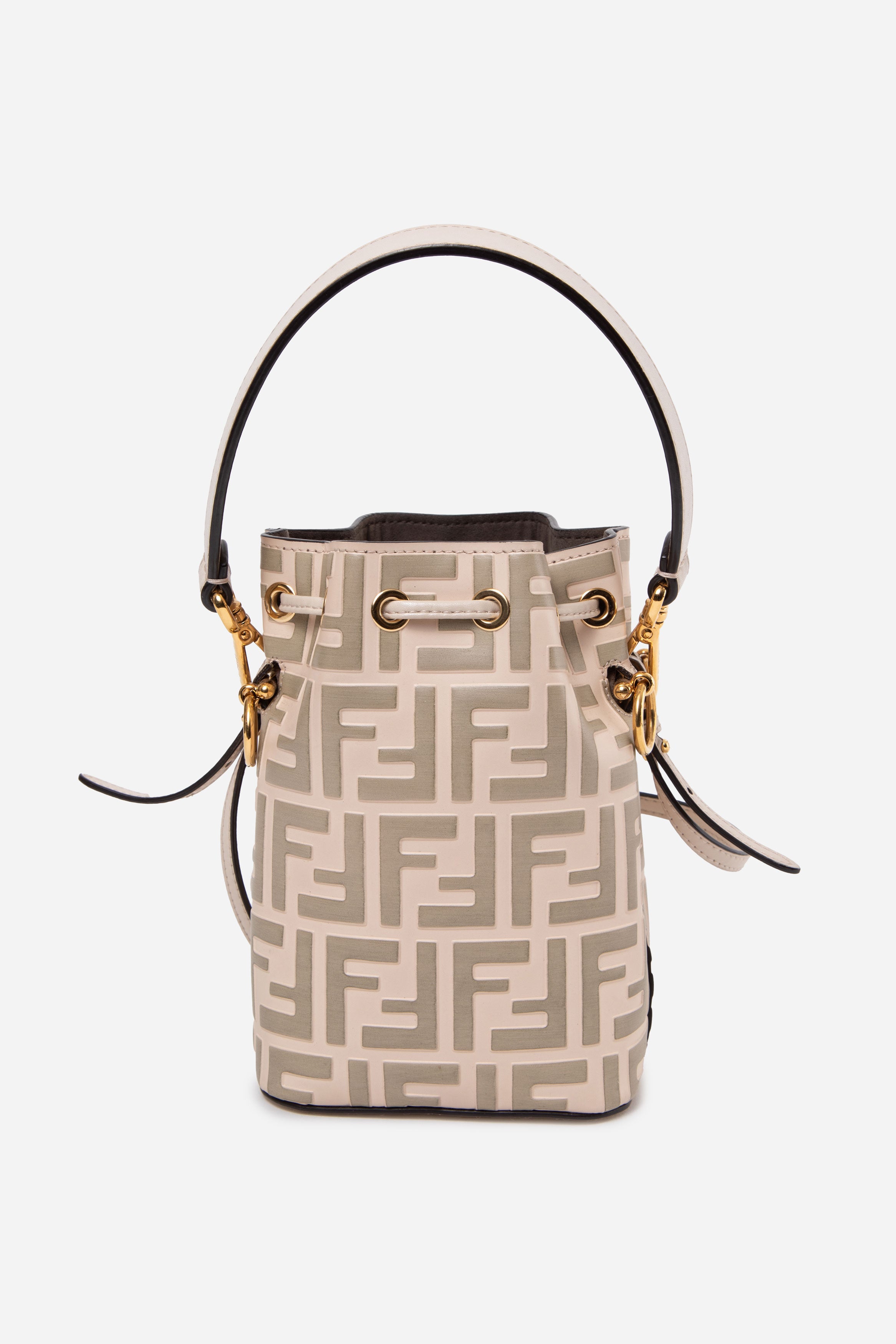 Fendi FF Embossed Mini Mon Tresor Bucket Bag