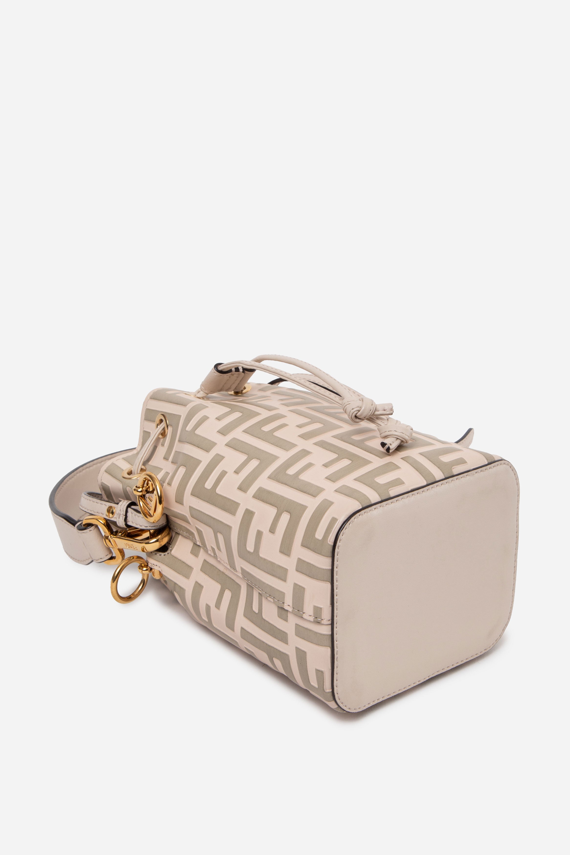 Fendi FF Embossed Mini Mon Tresor Bucket Bag