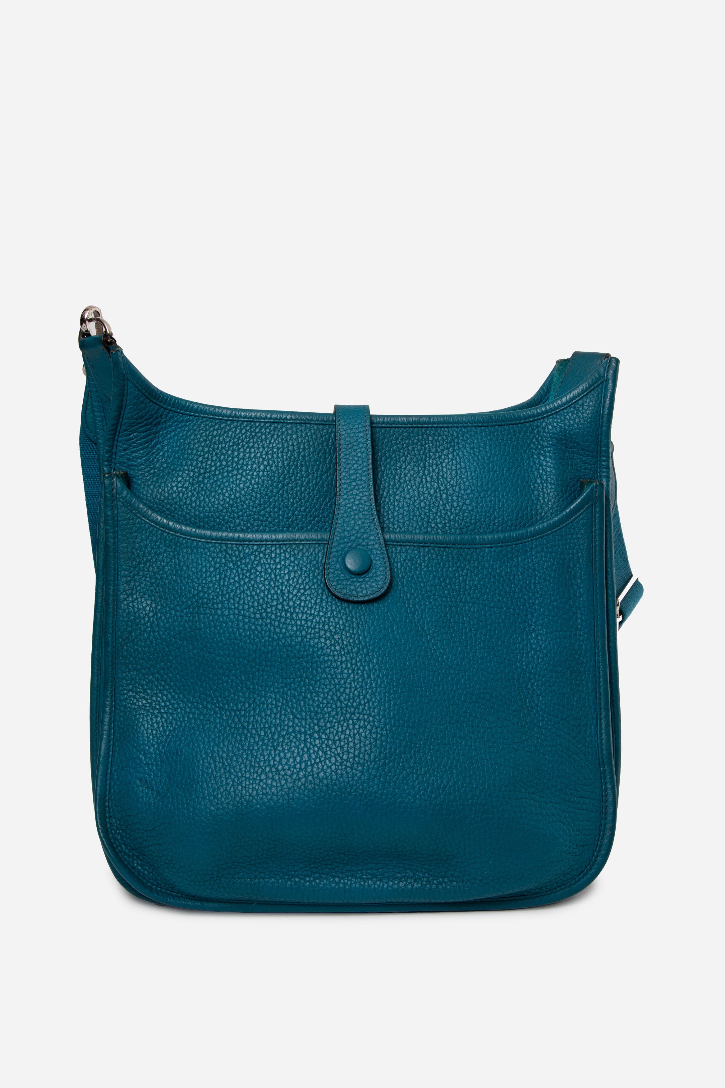 Hermes 2013 Blue Taurillon Clemence Evelyne 31 Crossbody Bag