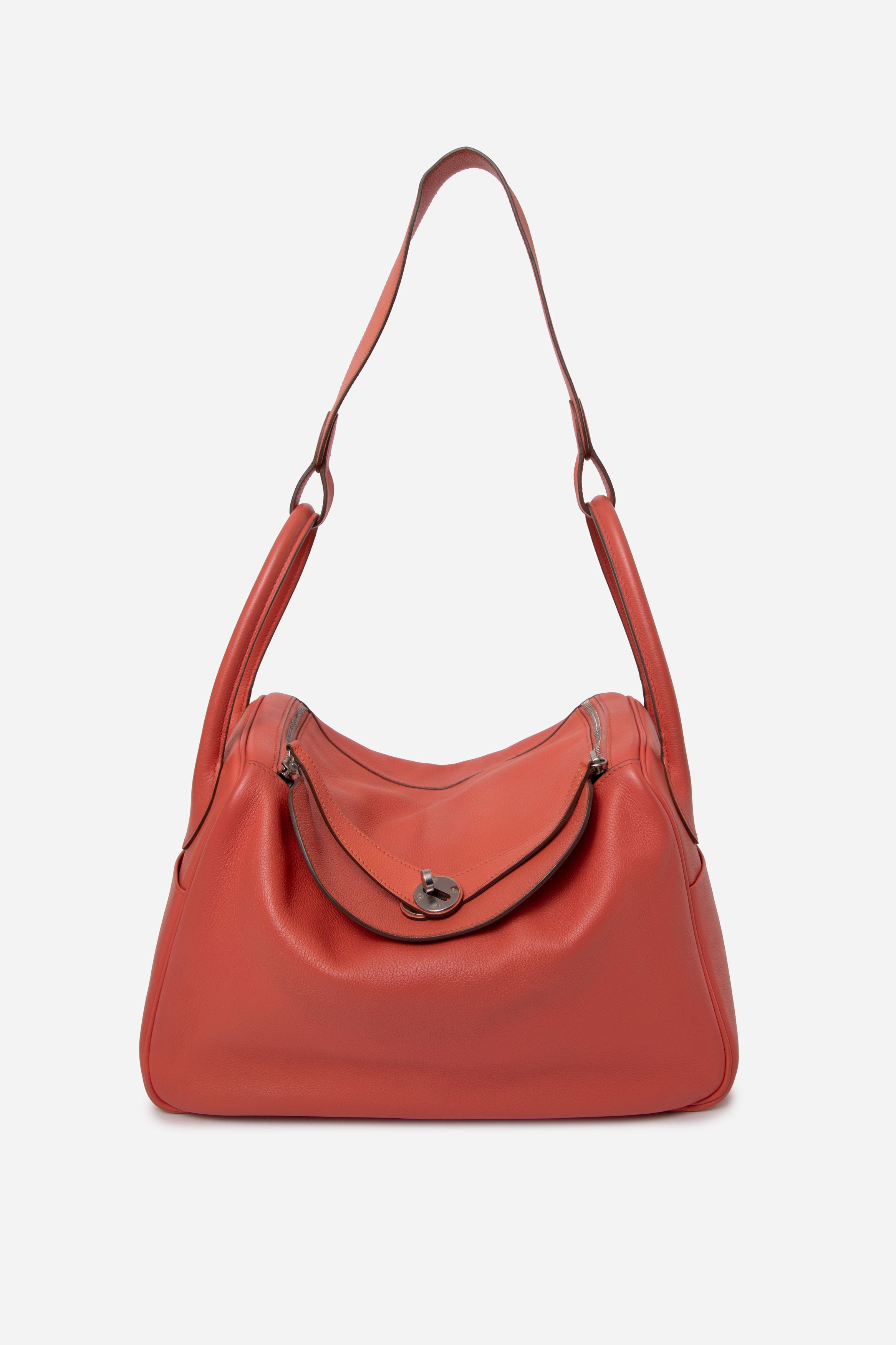 Hermes 2015 Lindy 34 Leather Shoulder Bag Rose