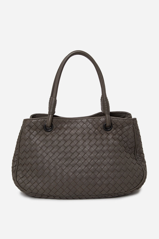 Bottega Veneta Leather Small Intrecciato Shoulder Bag