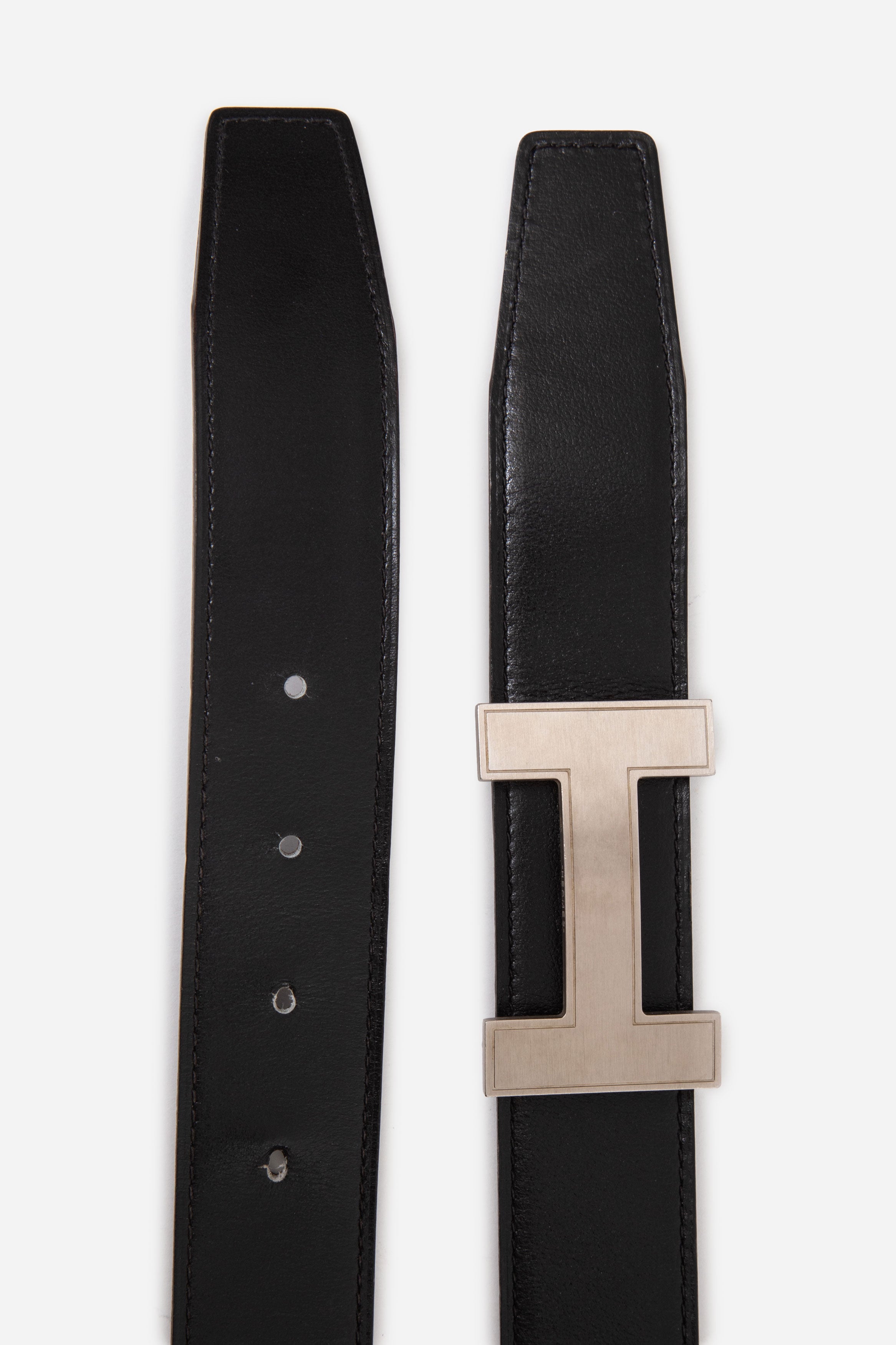 Hermes Reversible Buckle H Belt 30 MM #90