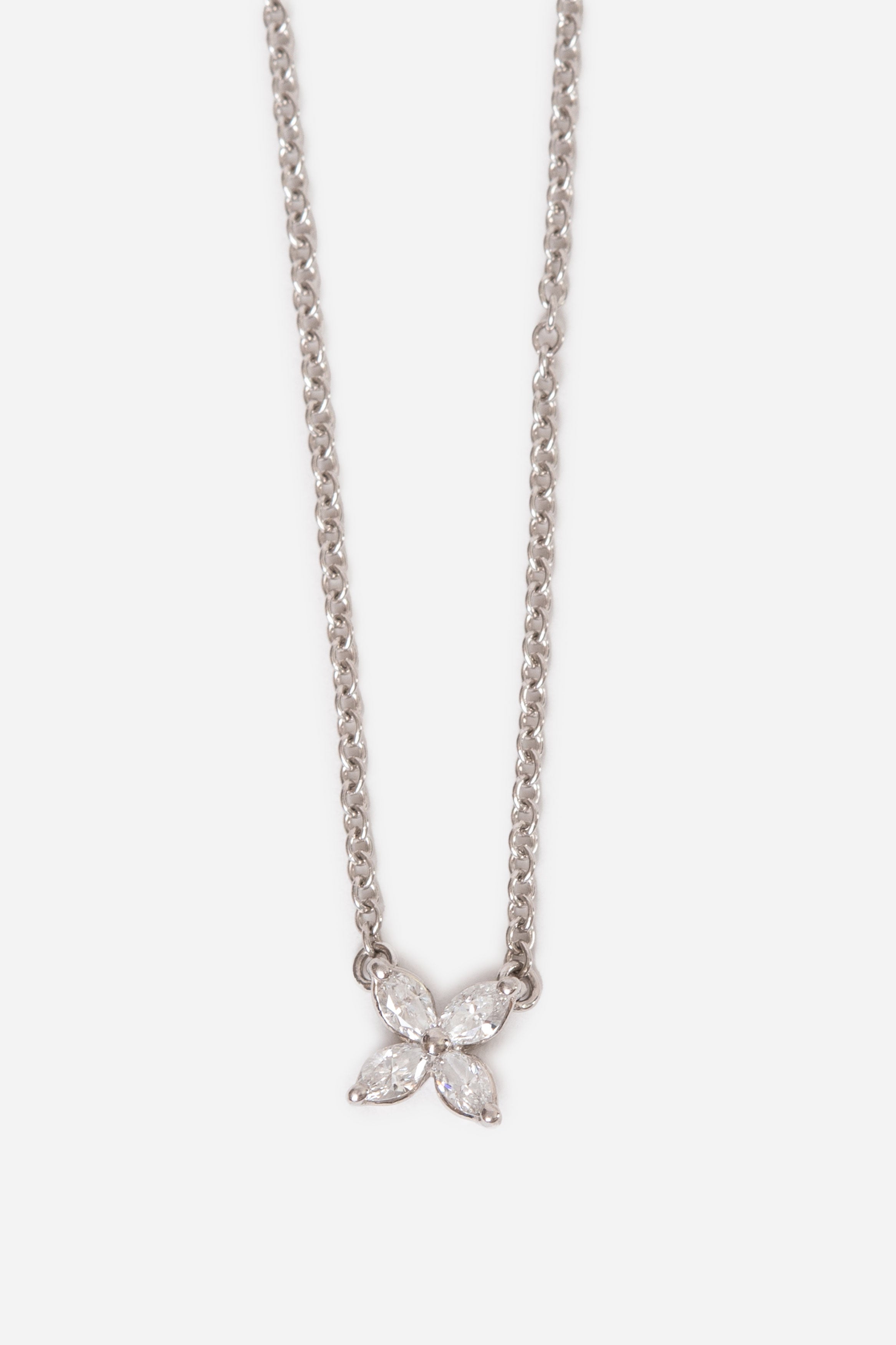 Tiffany & Co. Diamond Platinum Mini Victoria Necklace Pt950