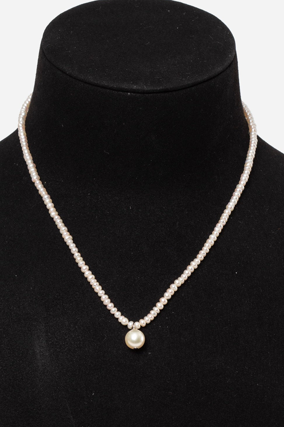TASAKI Vintage Baby Pearl Necklace With Silver Clasp