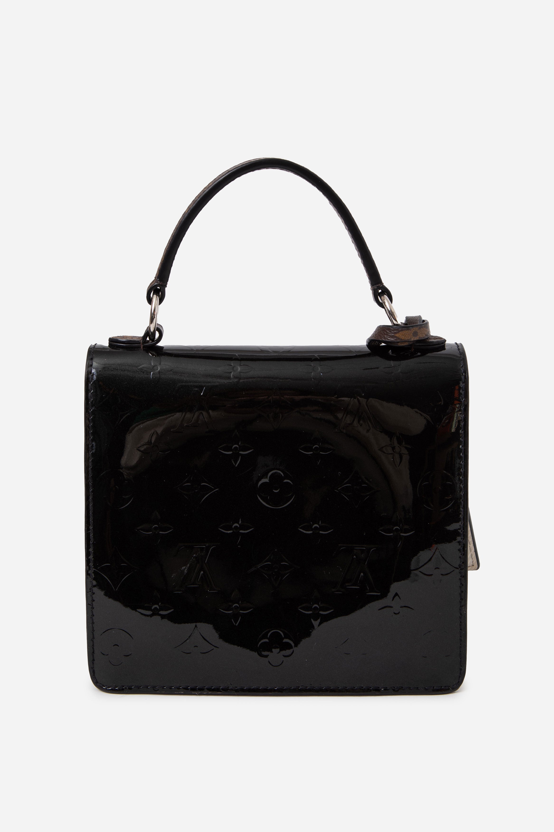 Louis Vuitton 2021 Black Vernis Spring Street Top Handle Bag With Strap
