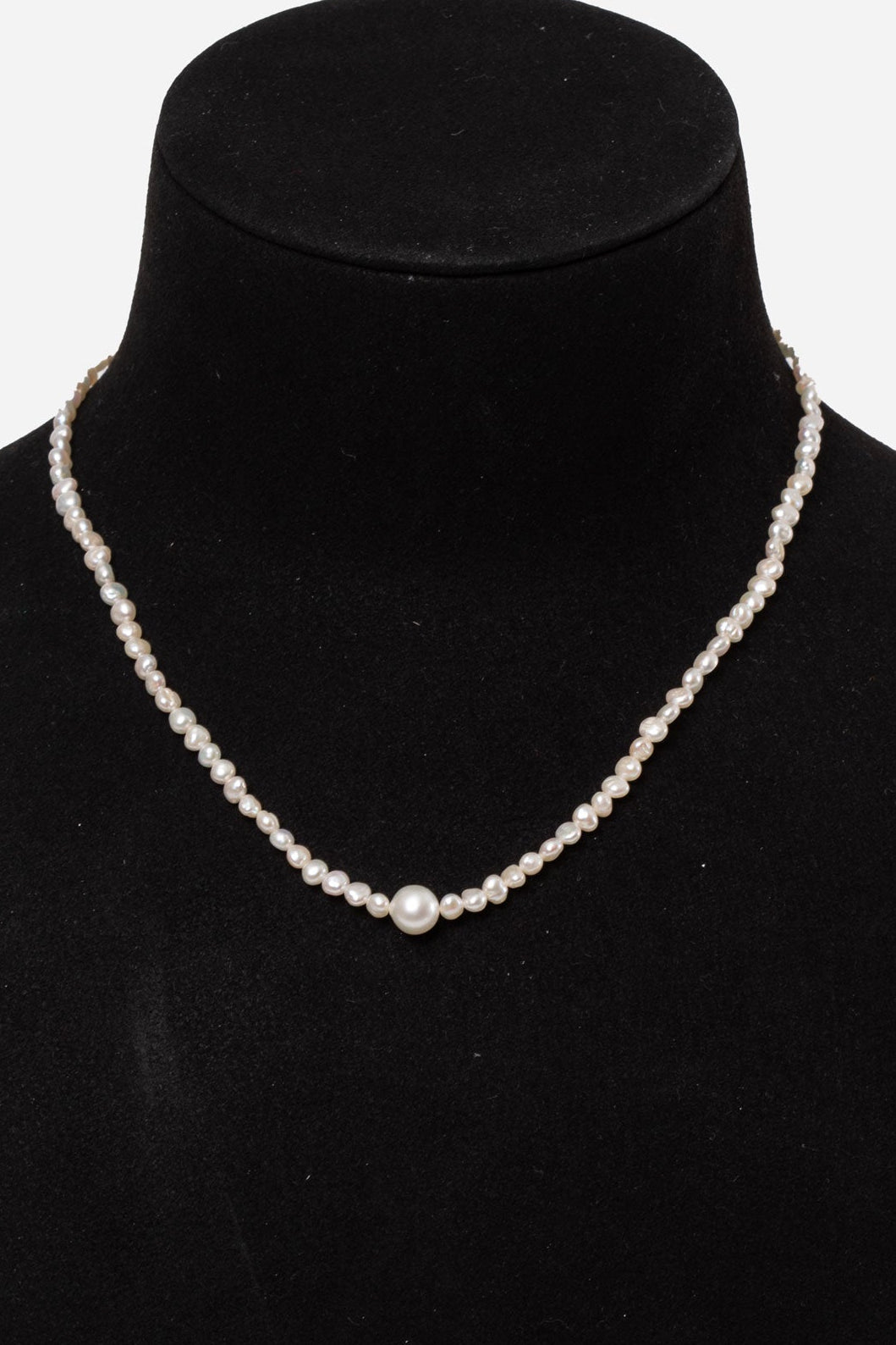 TASAKI Vintage Baby Pearl Necklace With Silver Clasp