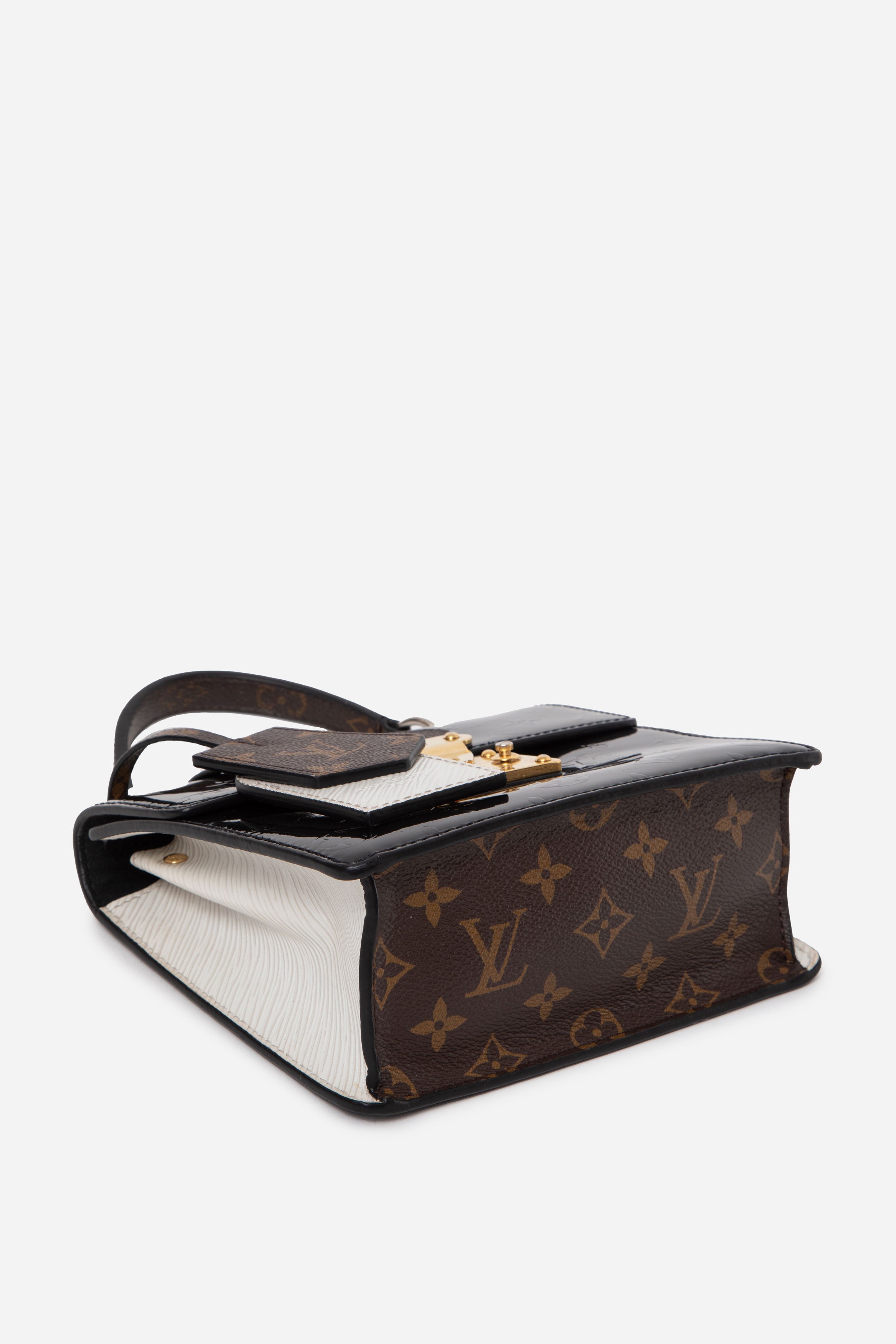 Louis Vuitton 2021 Black Vernis Spring Street Top Handle Bag With Strap